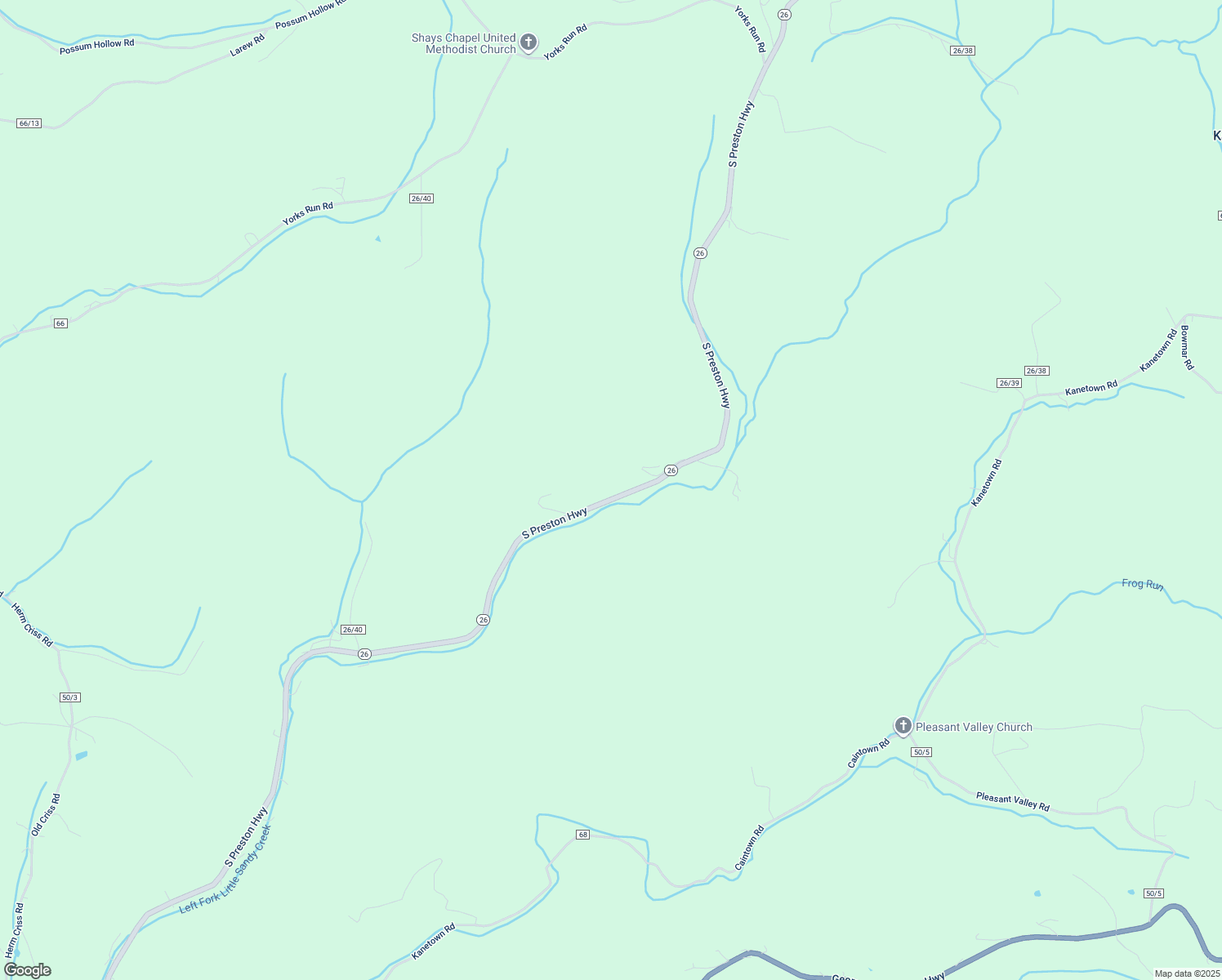 map of restaurants, bars, coffee shops, grocery stores, and more near 2365 South Preston Highway in Tunnelton
