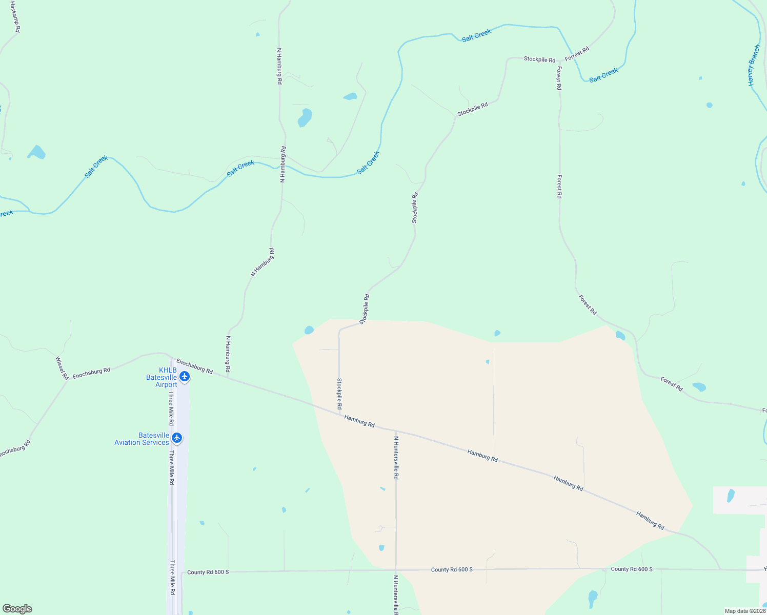map of restaurants, bars, coffee shops, grocery stores, and more near 4057 Stockpile Road in Batesville