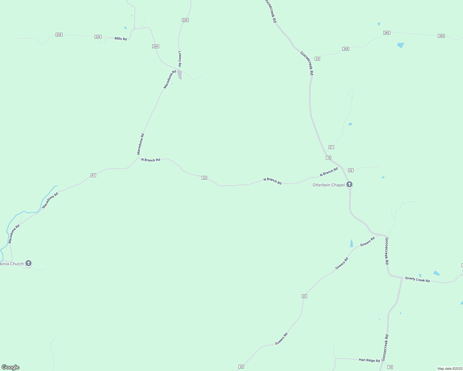 map of restaurants, bars, coffee shops, grocery stores, and more near North Branch Road in S BLOOMINGVIL