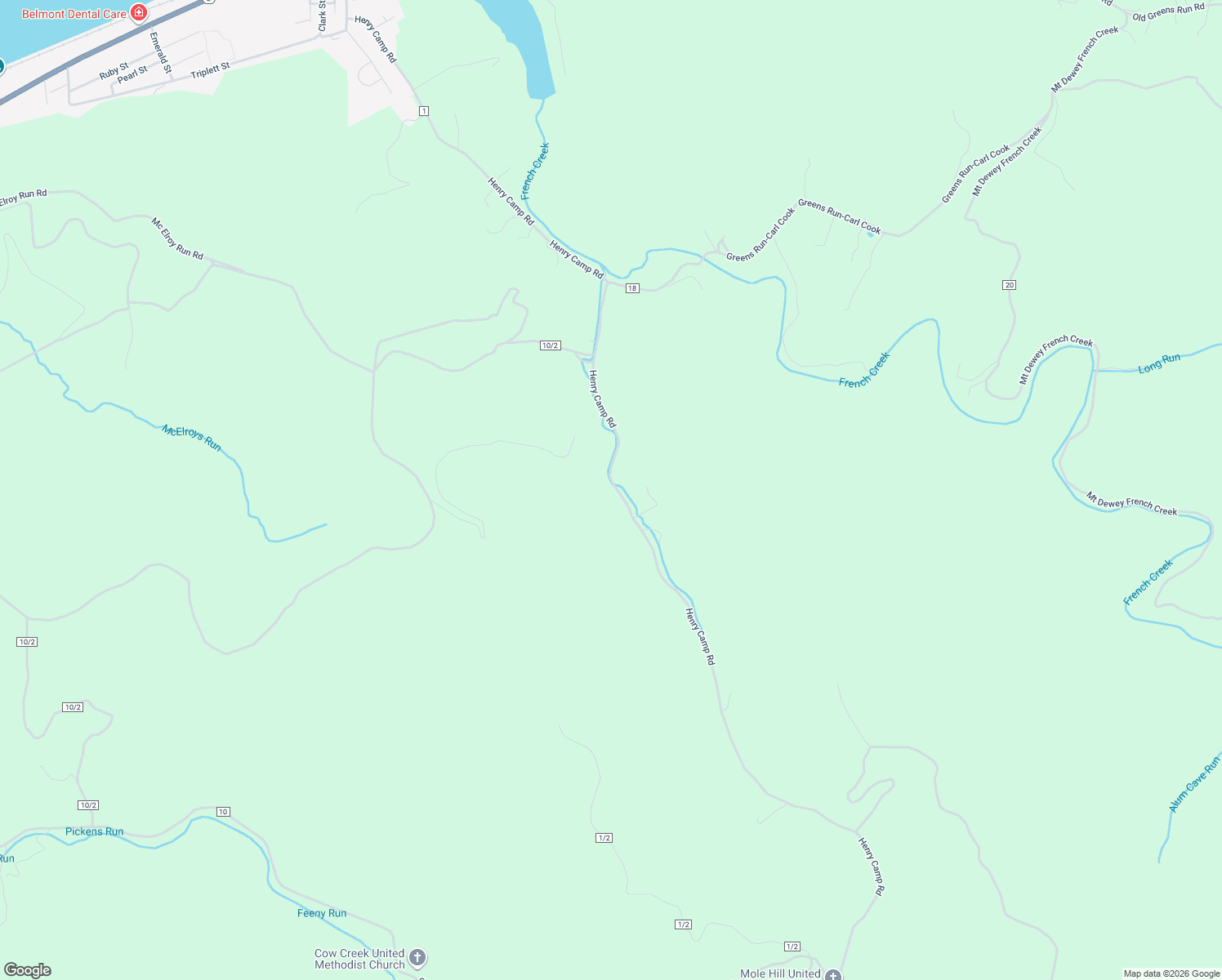 map of restaurants, bars, coffee shops, grocery stores, and more near 1940 Henry Camp Road in Saint Marys