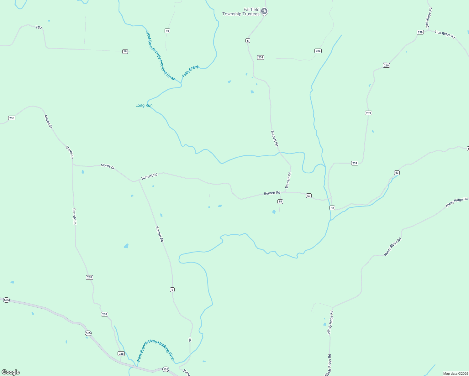 map of restaurants, bars, coffee shops, grocery stores, and more near 2455 Burnett Road in Cutler