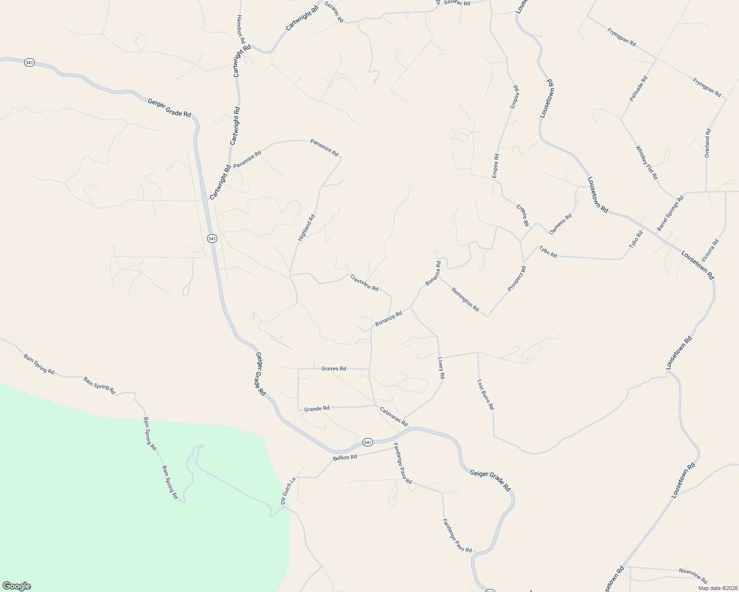 map of restaurants, bars, coffee shops, grocery stores, and more near 21511 Crestview Road in Reno