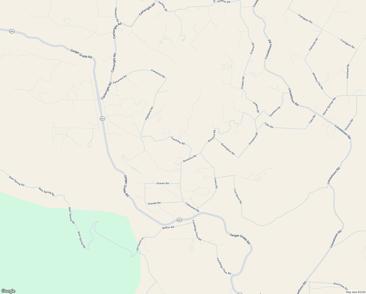 map of restaurants, bars, coffee shops, grocery stores, and more near 21511 Crestview Road in Reno