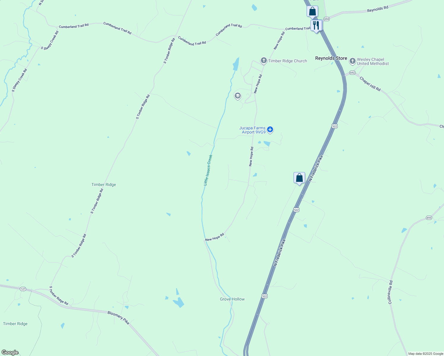 map of restaurants, bars, coffee shops, grocery stores, and more near 120 Kilkenny Court in Cross Junction