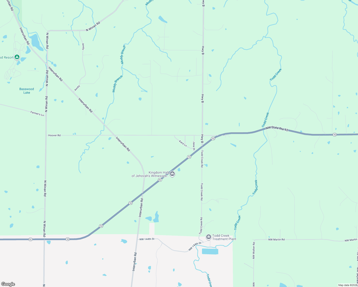 map of restaurants, bars, coffee shops, grocery stores, and more near 7935 Kara Ln in Platte City
