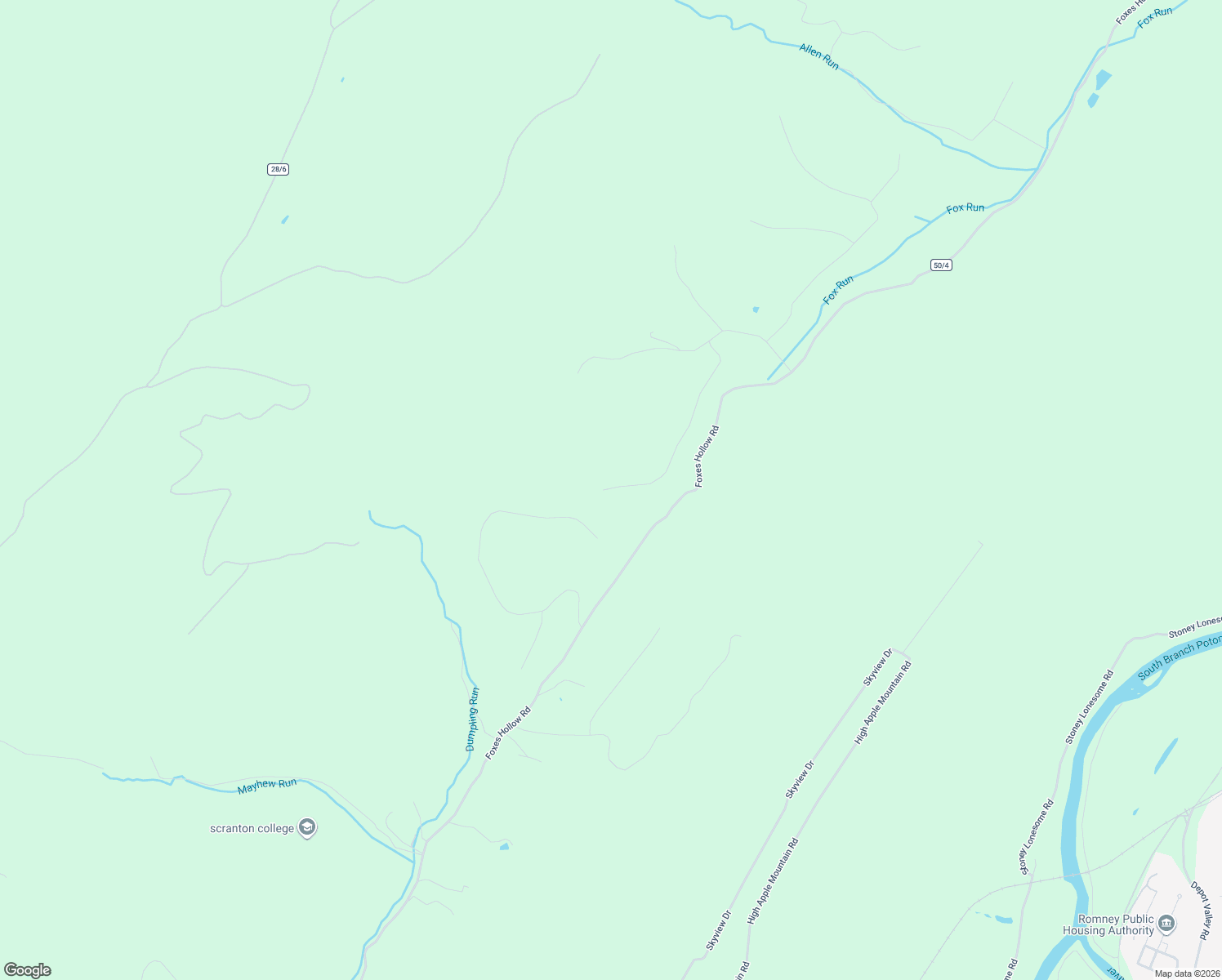 map of restaurants, bars, coffee shops, grocery stores, and more near 471 Moose Hollow Road in Romney