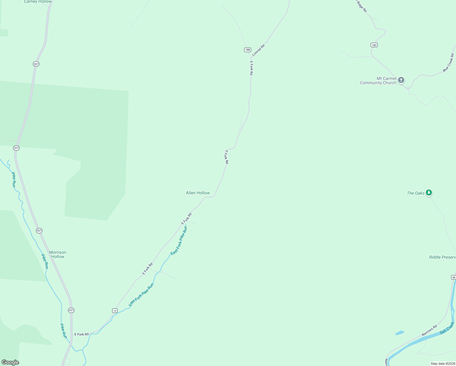 map of restaurants, bars, coffee shops, grocery stores, and more near 25496-25548 East Fork Road in Hocking