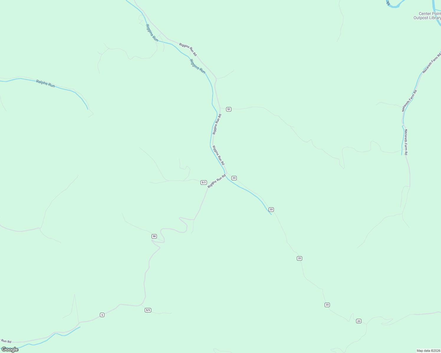 map of restaurants, bars, coffee shops, grocery stores, and more near 3021 Riggins Run Road in Center Point