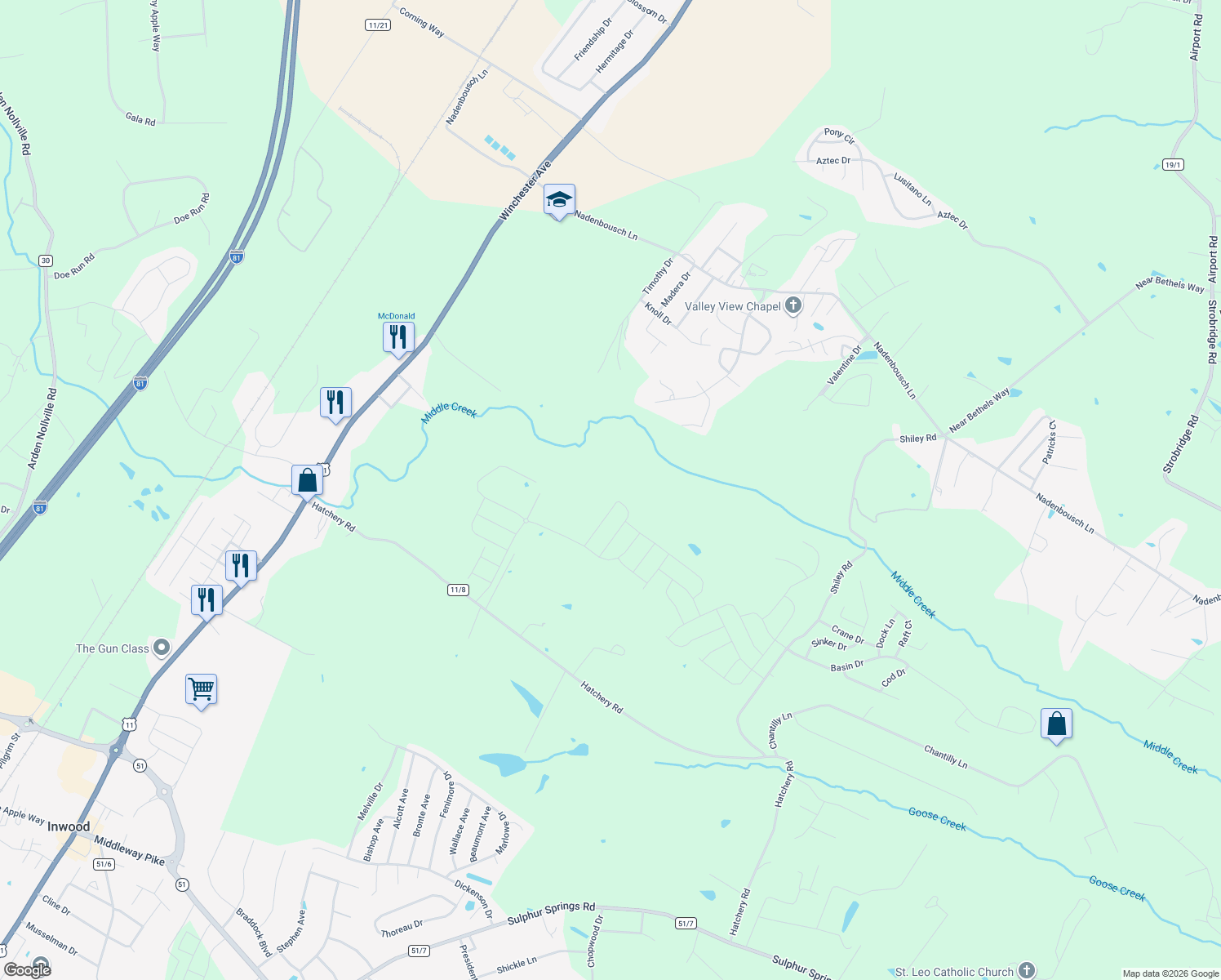map of restaurants, bars, coffee shops, grocery stores, and more near 171 Grayling Road in Inwood