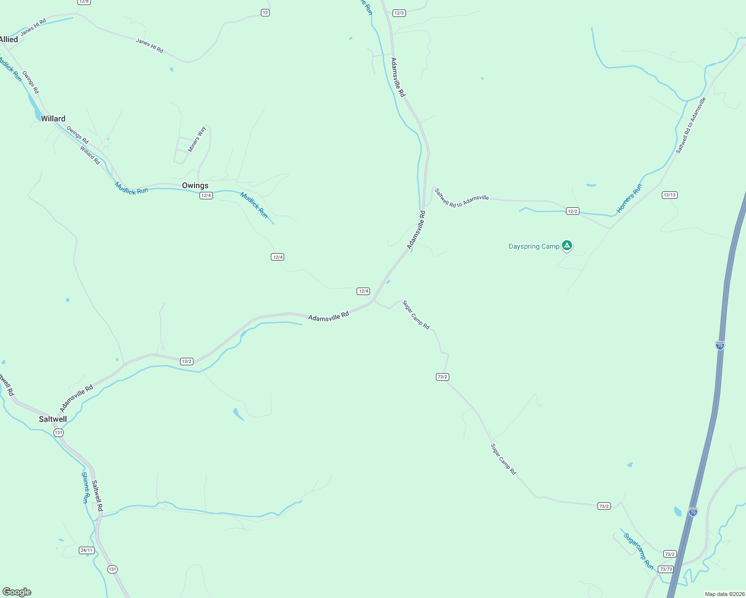 map of restaurants, bars, coffee shops, grocery stores, and more near Right Fork of 12 in Shinnston
