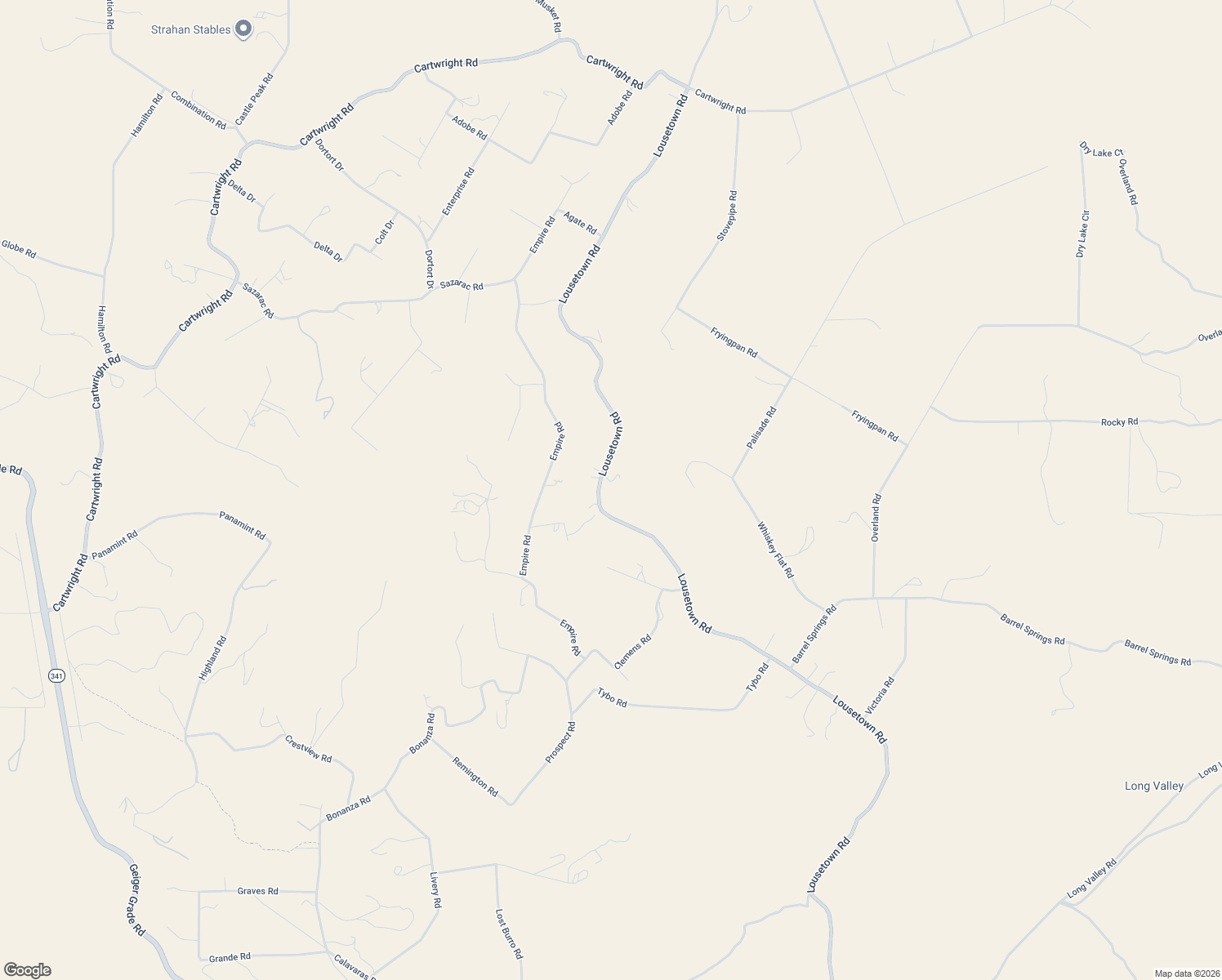 map of restaurants, bars, coffee shops, grocery stores, and more near 1853 Lousetown Road in Reno