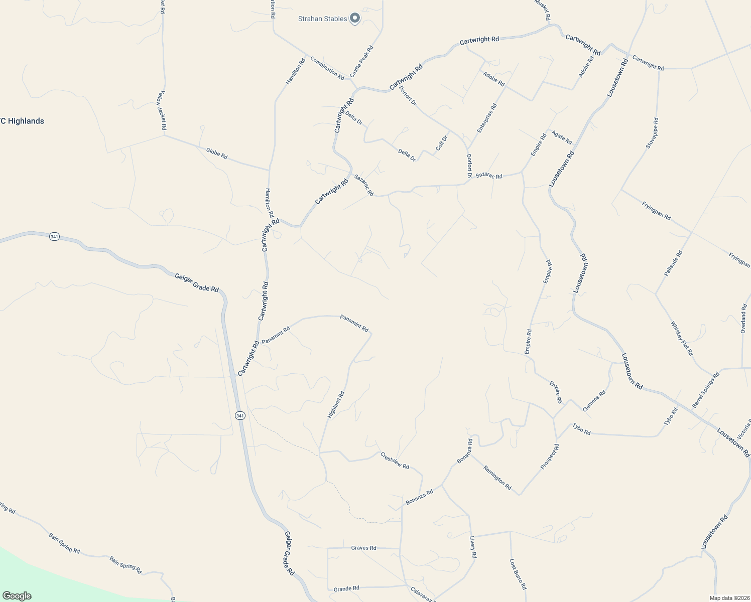 map of restaurants, bars, coffee shops, grocery stores, and more near 21455 Saddleback Road in Reno