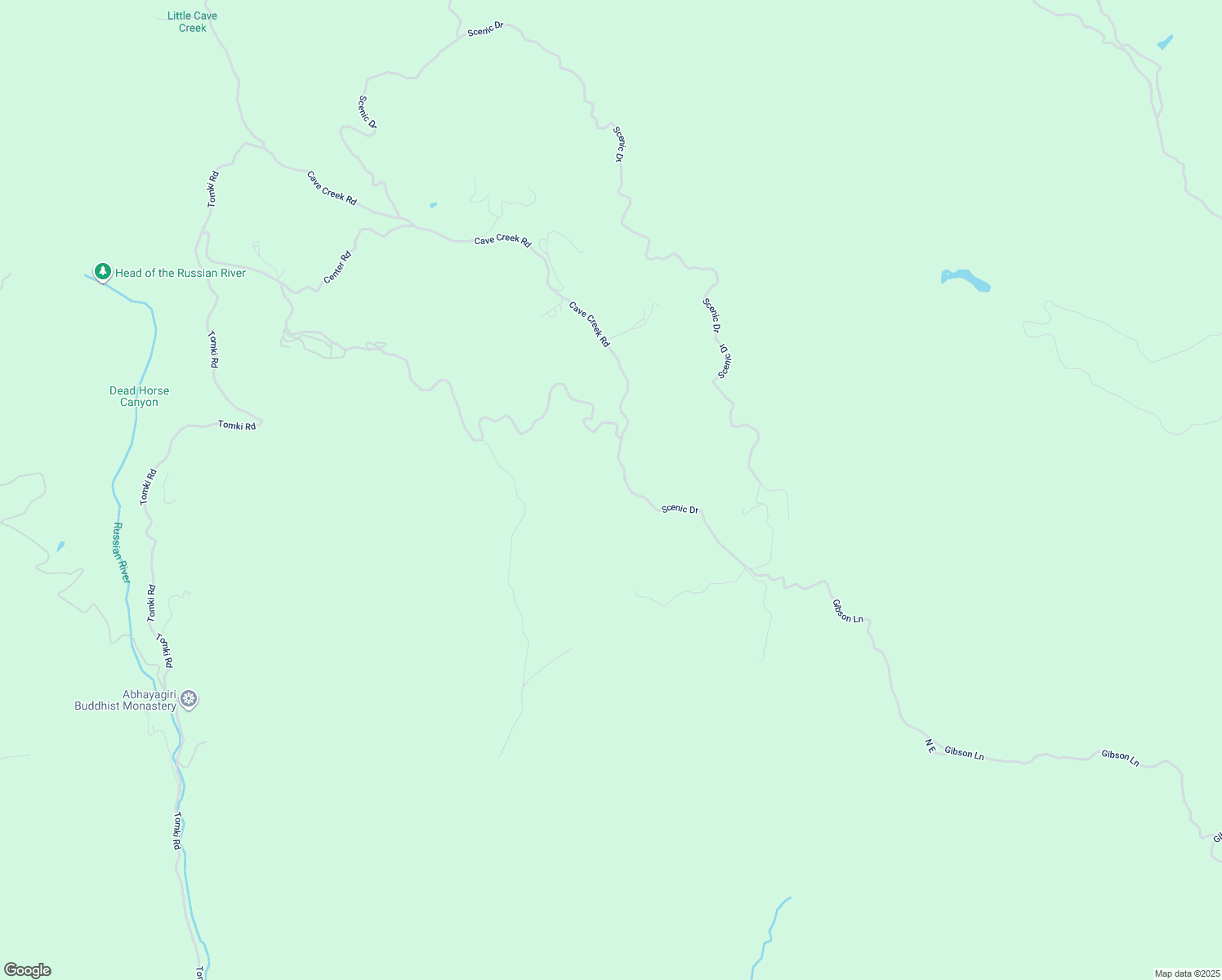 map of restaurants, bars, coffee shops, grocery stores, and more near 19899 Scenic Drive in Redwood Valley