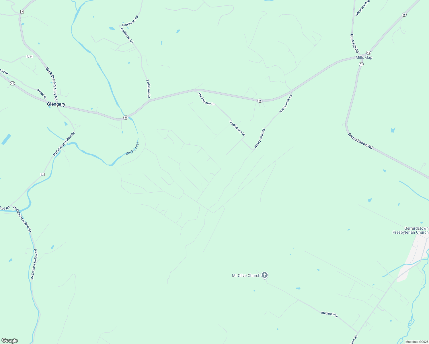 map of restaurants, bars, coffee shops, grocery stores, and more near 375 Possum Hollow Trail in Gerrardstown
