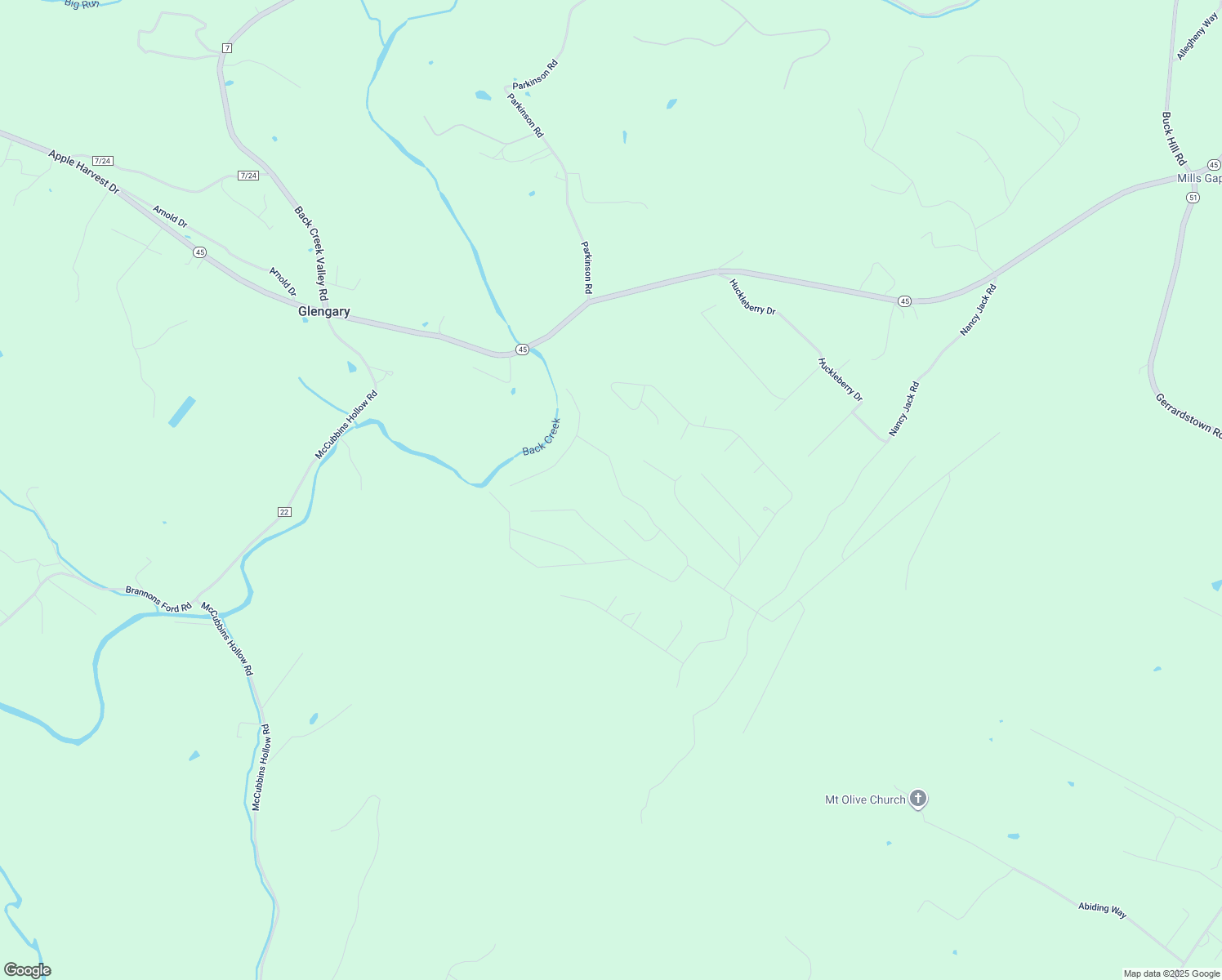 map of restaurants, bars, coffee shops, grocery stores, and more near 307 Crowfoot Lane in Gerrardstown