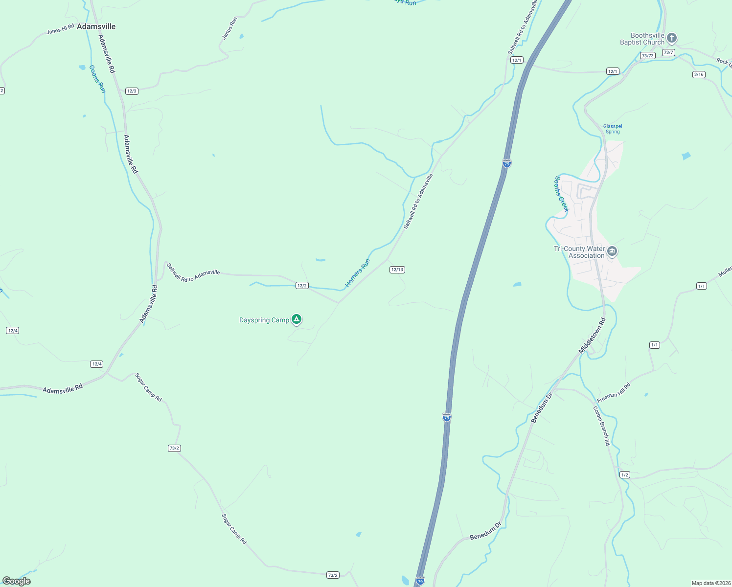 map of restaurants, bars, coffee shops, grocery stores, and more near Saltwell Road to Adamsville in Shinnston