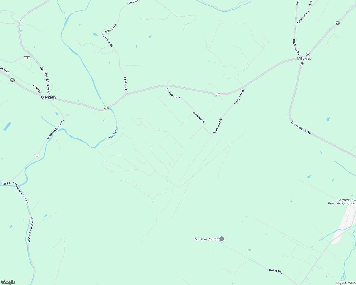 map of restaurants, bars, coffee shops, grocery stores, and more near 438 Possum Hollow Trail in Gerrardstown