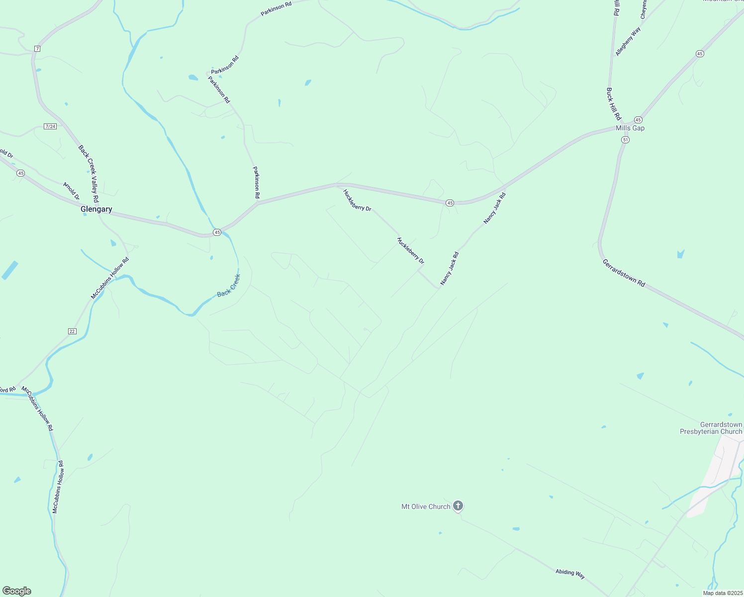 map of restaurants, bars, coffee shops, grocery stores, and more near 438 Possum Hollow Trail in Gerrardstown