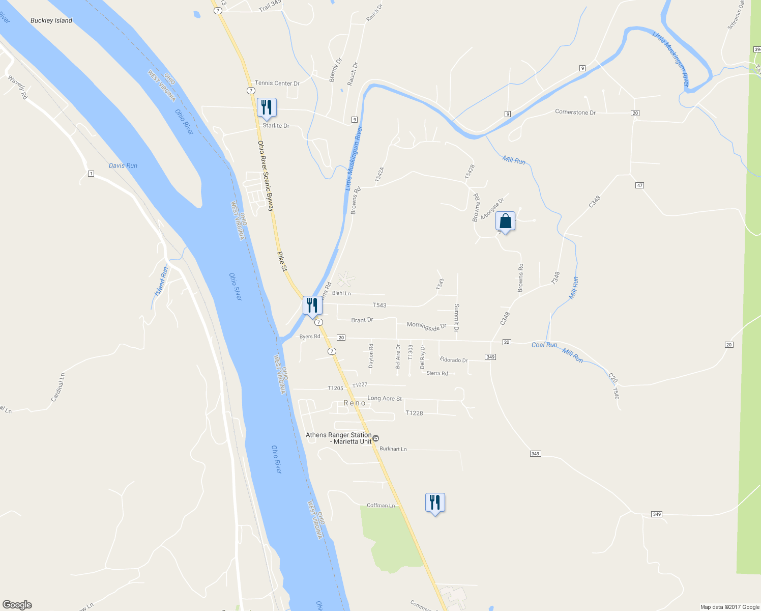 map of restaurants, bars, coffee shops, grocery stores, and more near 152 T543 in Marietta