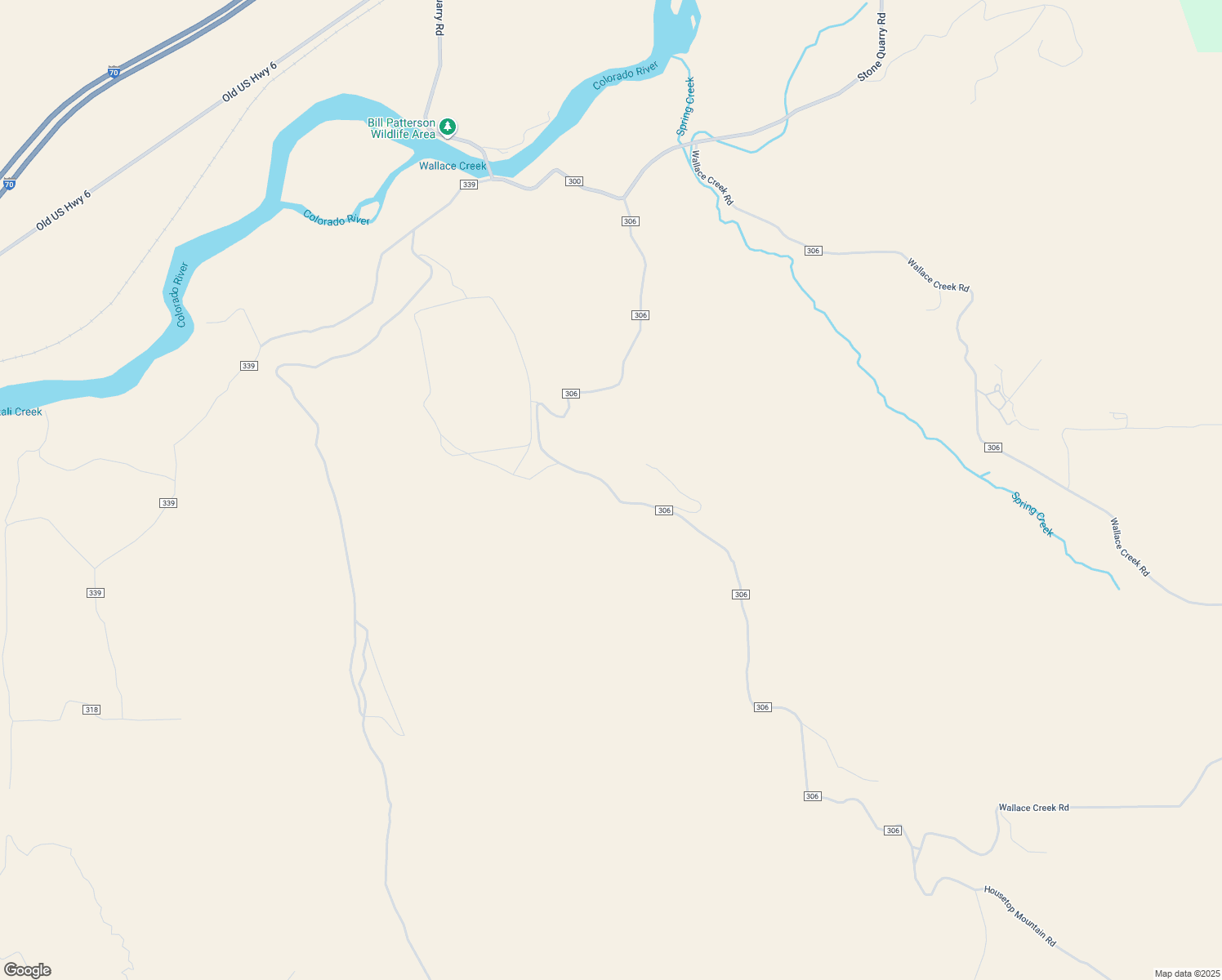 map of restaurants, bars, coffee shops, grocery stores, and more near 1465 County Road 306 in Parachute