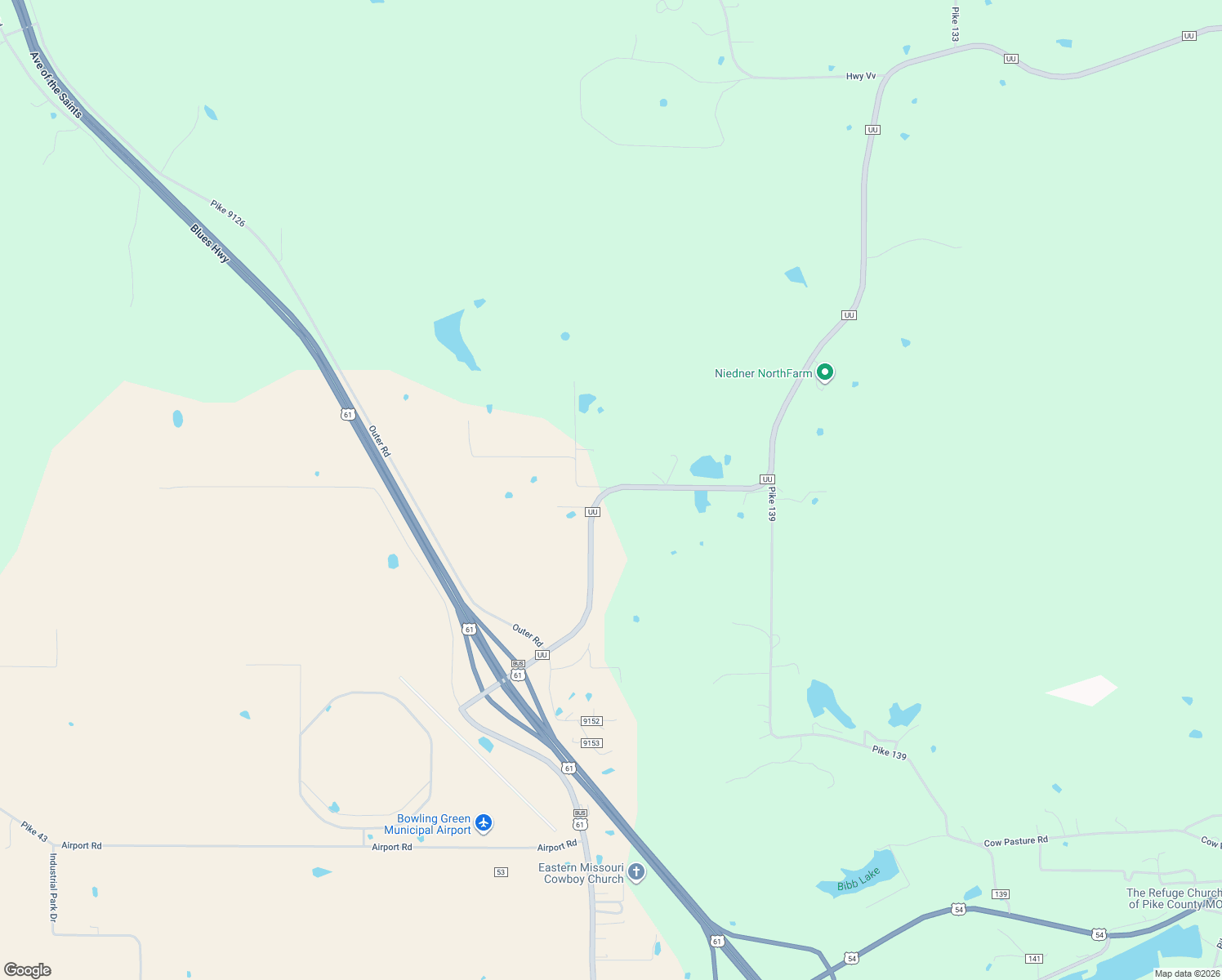 map of restaurants, bars, coffee shops, grocery stores, and more near 14149 State Highway UU in Bowling Green