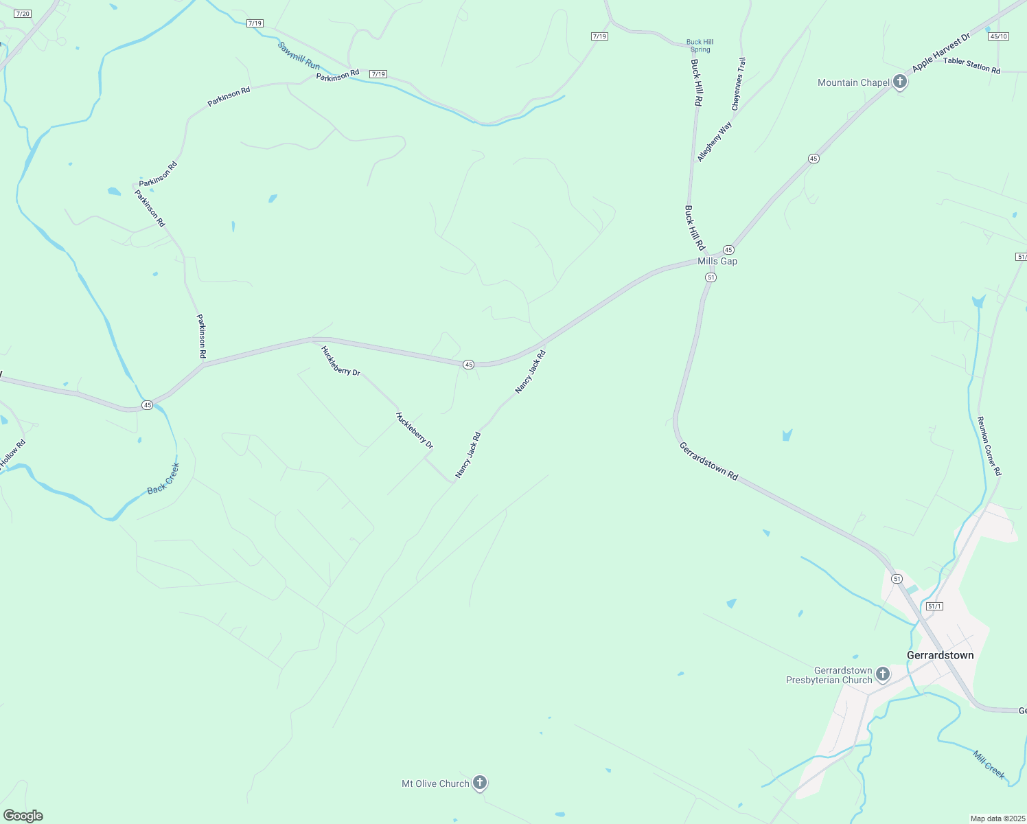 map of restaurants, bars, coffee shops, grocery stores, and more near in Gerrardstown