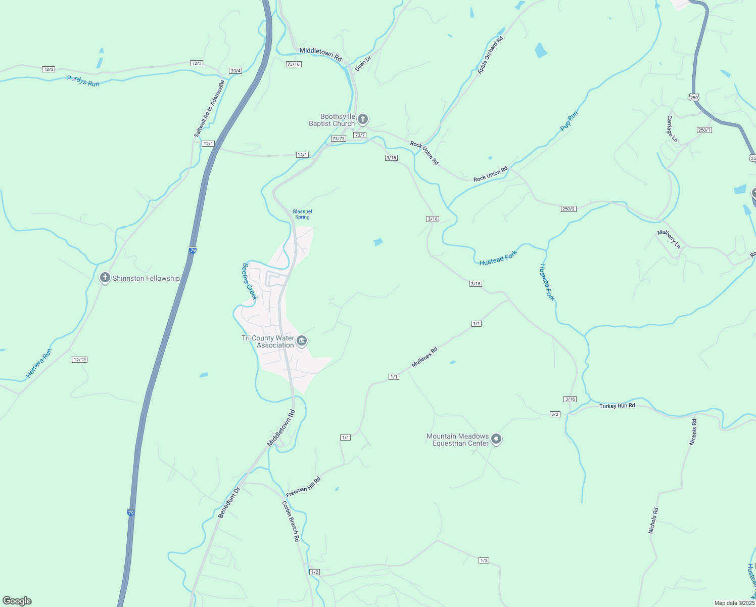 map of restaurants, bars, coffee shops, grocery stores, and more near 766 Crestview Acres Drive in Shinnston