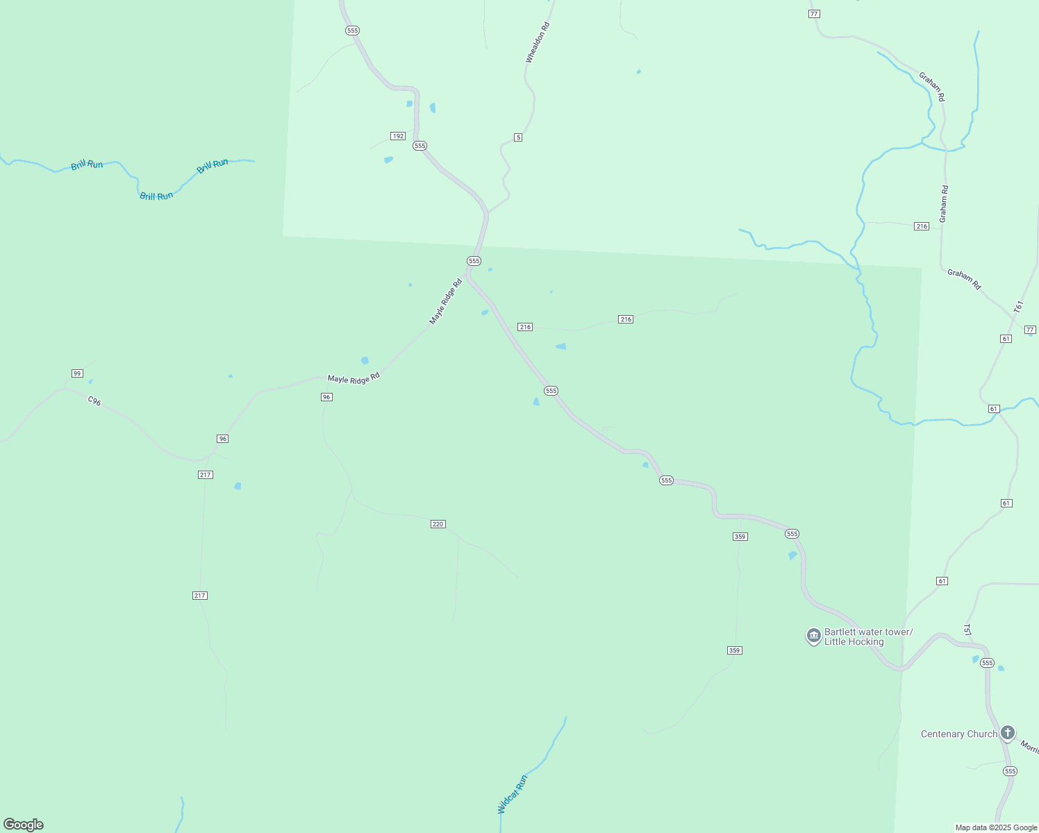 map of restaurants, bars, coffee shops, grocery stores, and more near 13139 Ohio 555 in Cutler