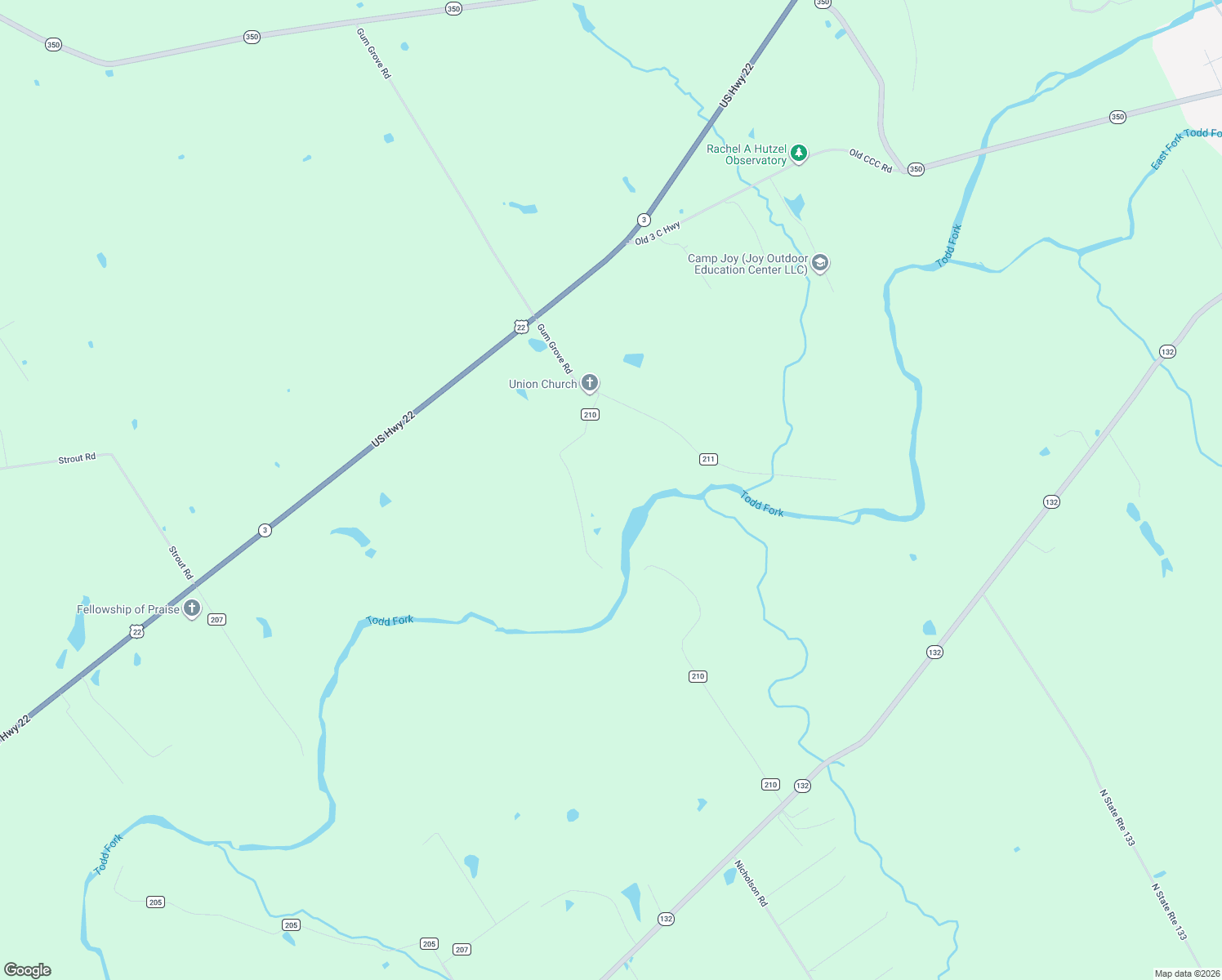 map of restaurants, bars, coffee shops, grocery stores, and more near 2432 Township Highway 210 in Clarksville