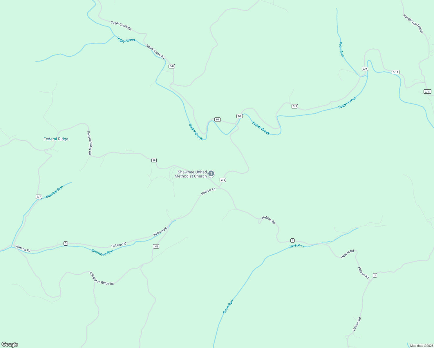 map of restaurants, bars, coffee shops, grocery stores, and more near 100 Federal Ridge Road in Saint Marys
