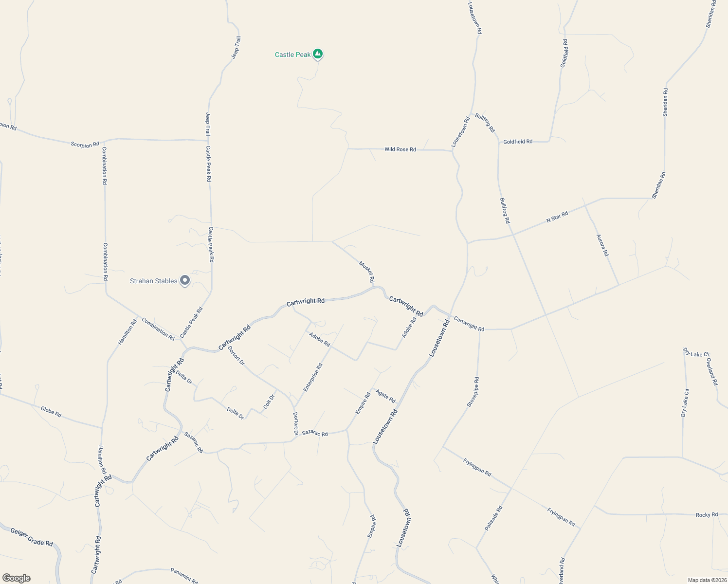 map of restaurants, bars, coffee shops, grocery stores, and more near 2490 Cartwright Road in Reno