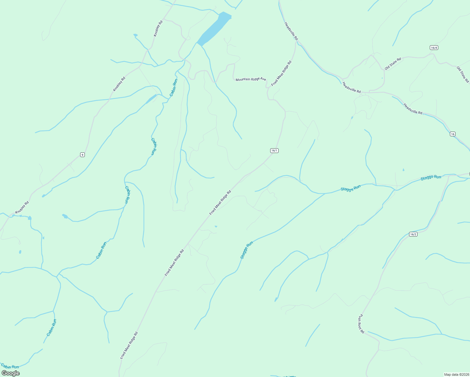 map of restaurants, bars, coffee shops, grocery stores, and more near 1375 Fried Meat Ridge Road in Keyser
