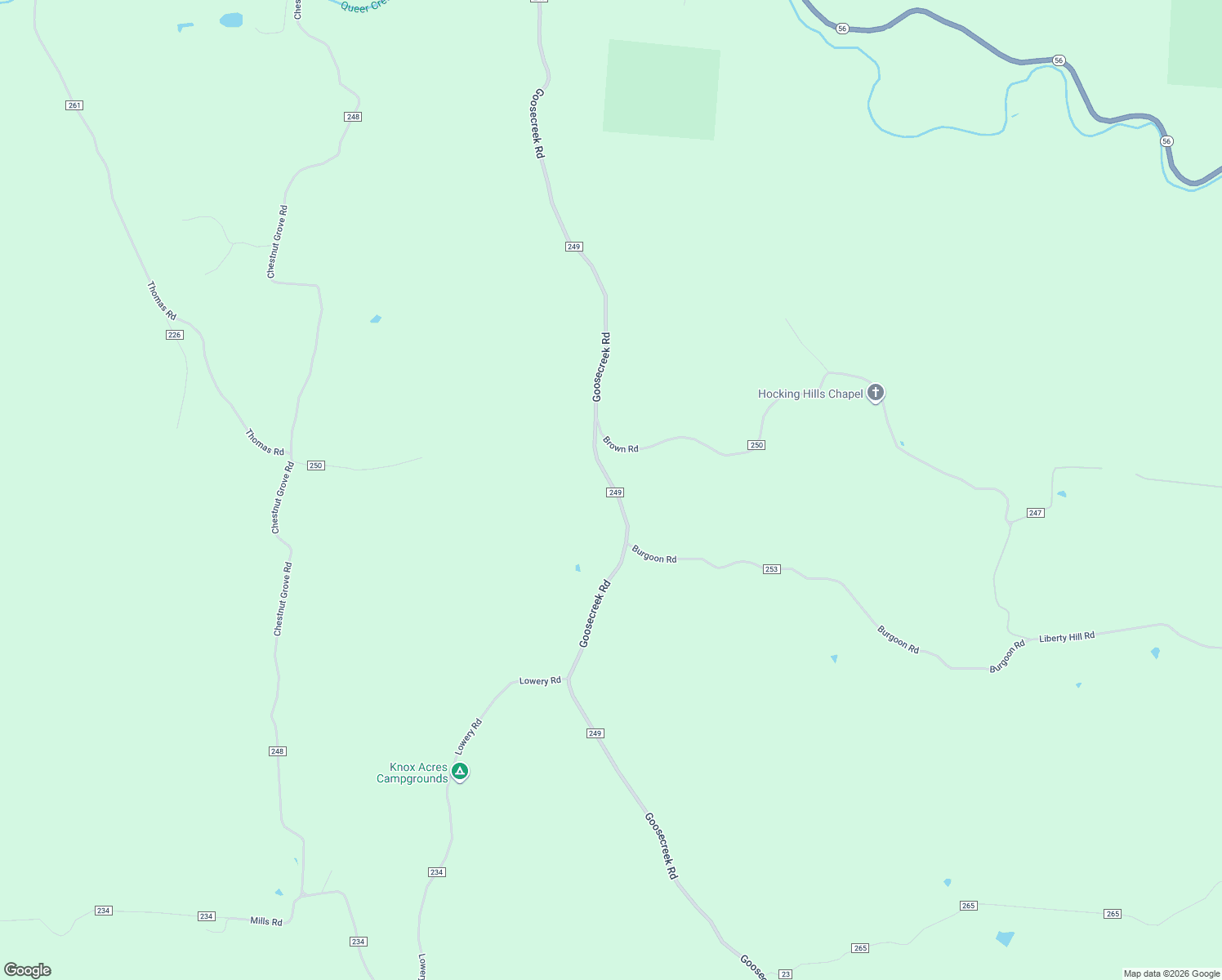 map of restaurants, bars, coffee shops, grocery stores, and more near 23600-23896 Co Road 249 in South Bloomingville