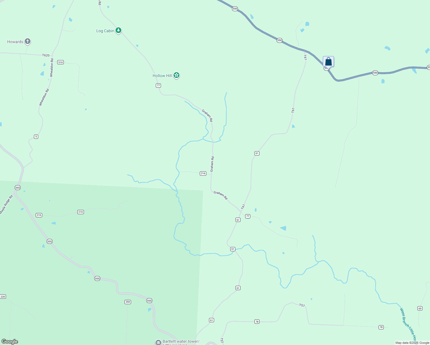 map of restaurants, bars, coffee shops, grocery stores, and more near 1951 Graham Road in Cutler