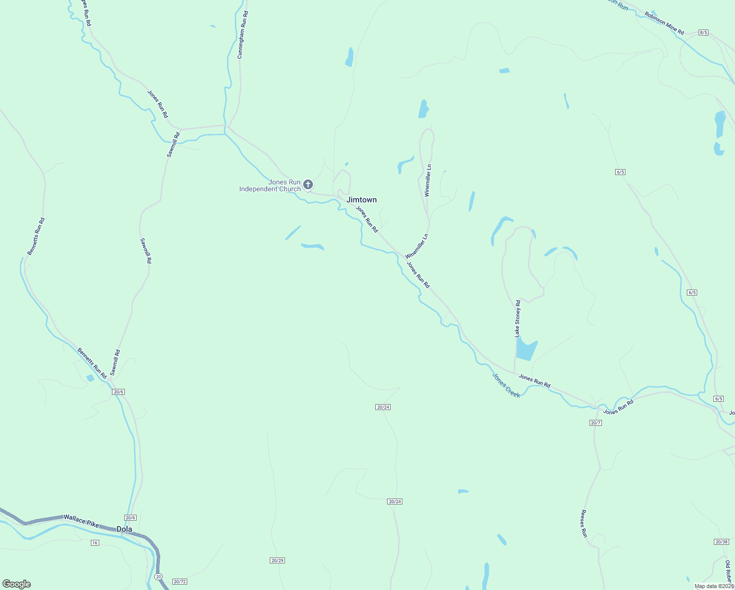 map of restaurants, bars, coffee shops, grocery stores, and more near in Jimtown