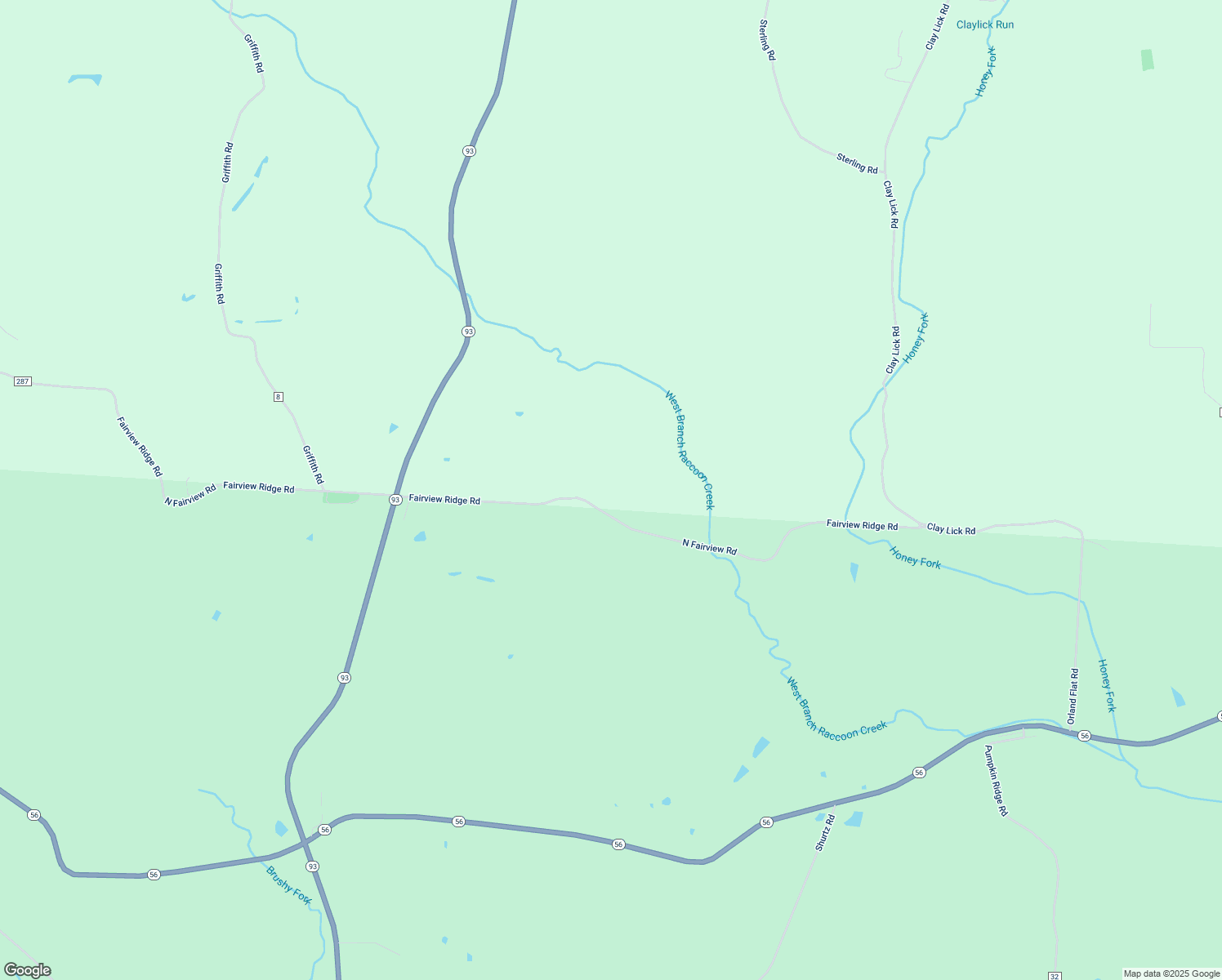map of restaurants, bars, coffee shops, grocery stores, and more near 31602 Fairview Ridge Road in Logan