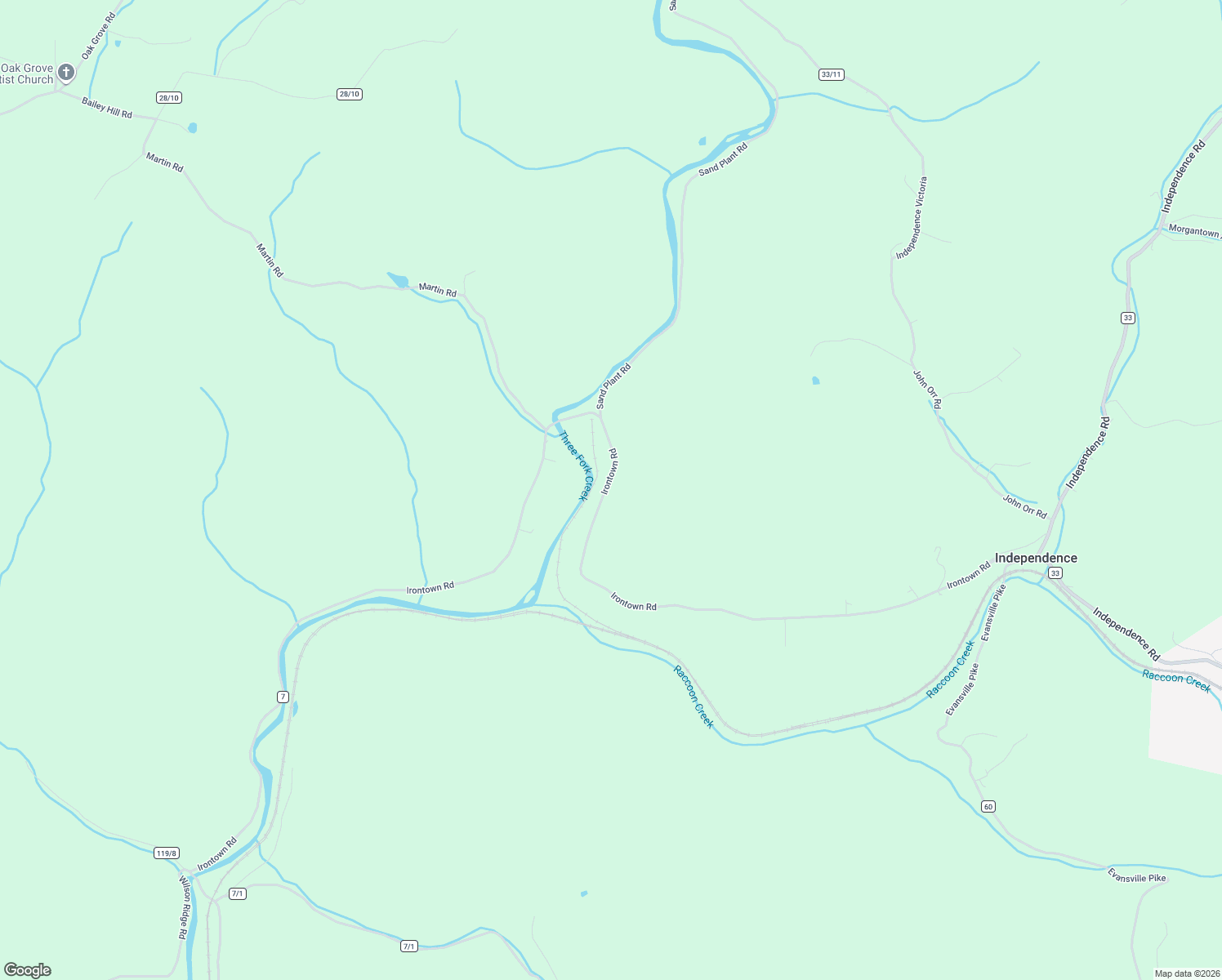 map of restaurants, bars, coffee shops, grocery stores, and more near 1688 Irontown Road in Independence