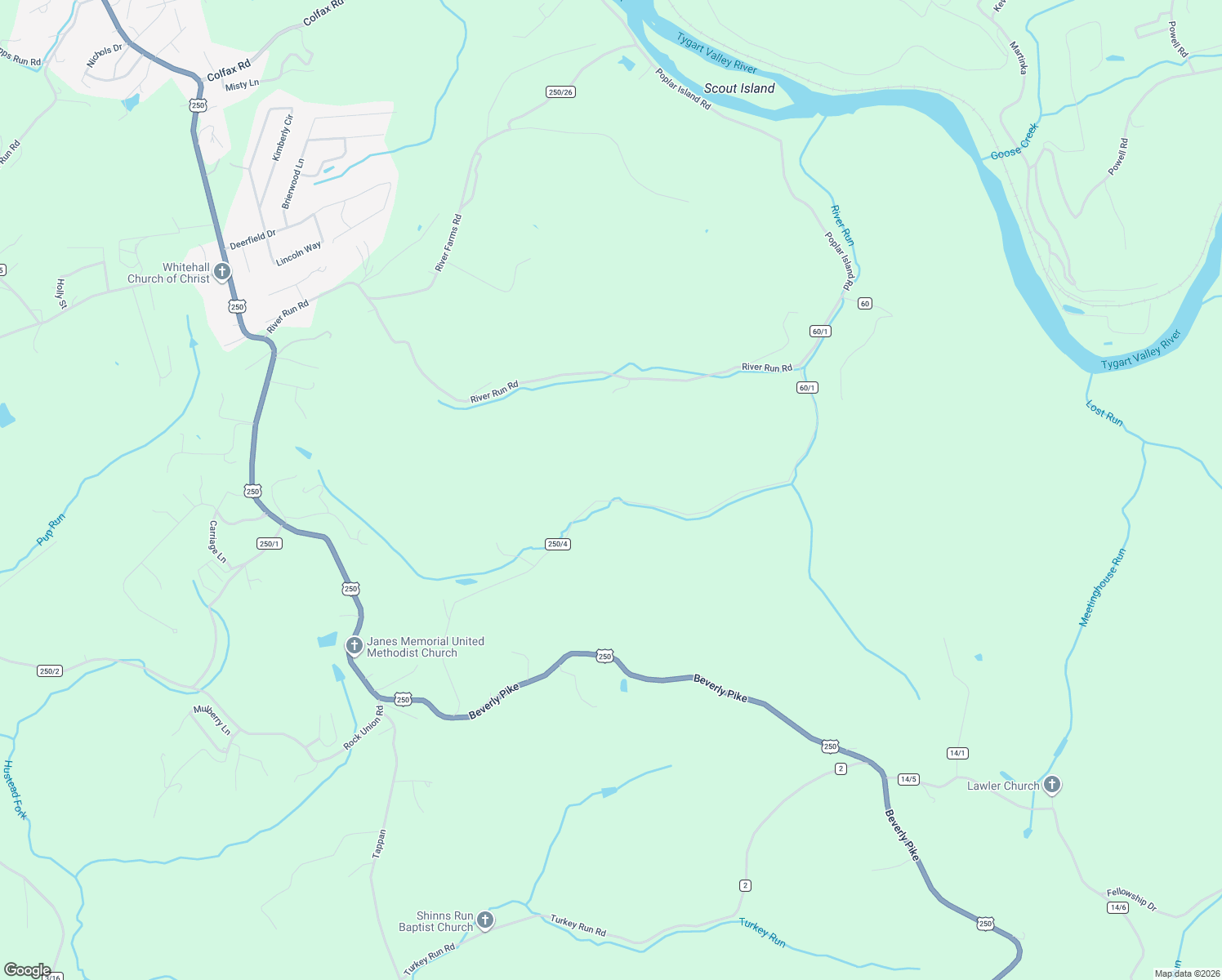 map of restaurants, bars, coffee shops, grocery stores, and more near 893 River Run Road in Fairmont