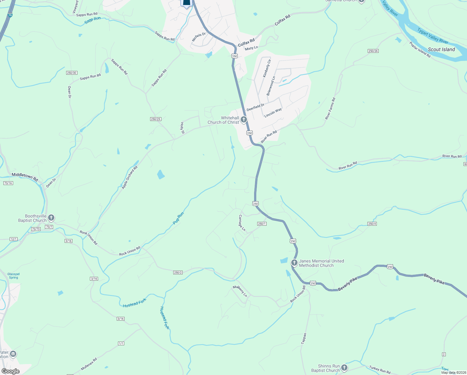 map of restaurants, bars, coffee shops, grocery stores, and more near 2705 Logwood Drive in Fairmont