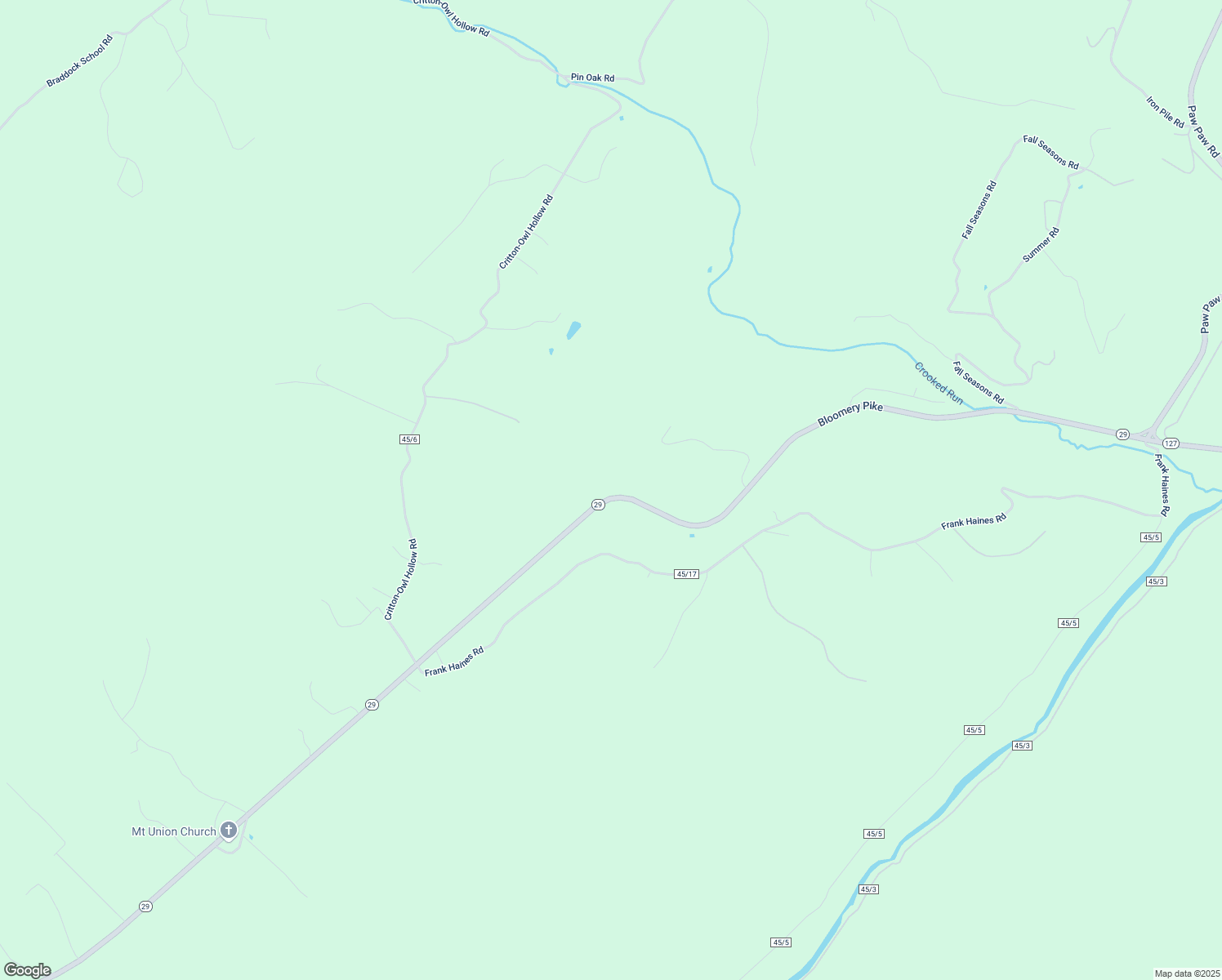map of restaurants, bars, coffee shops, grocery stores, and more near 10401 Bloomery Pike in Paw Paw