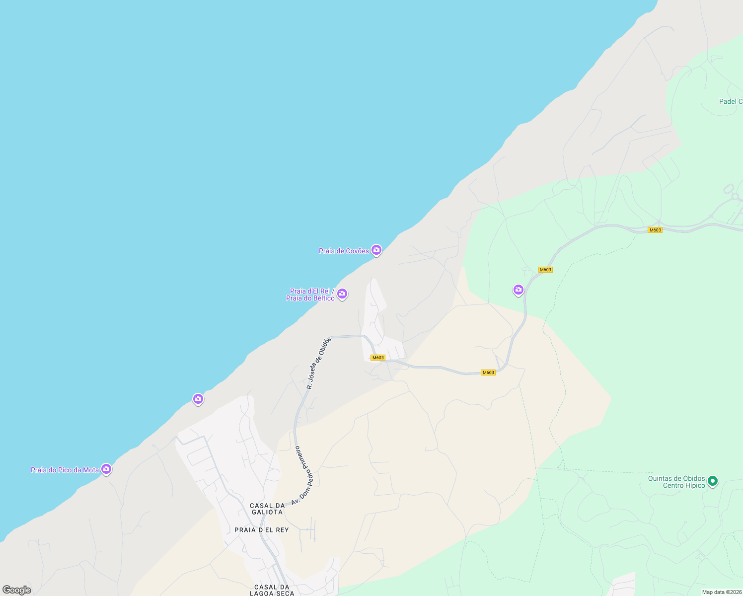 map of restaurants, bars, coffee shops, grocery stores, and more near in Óbidos