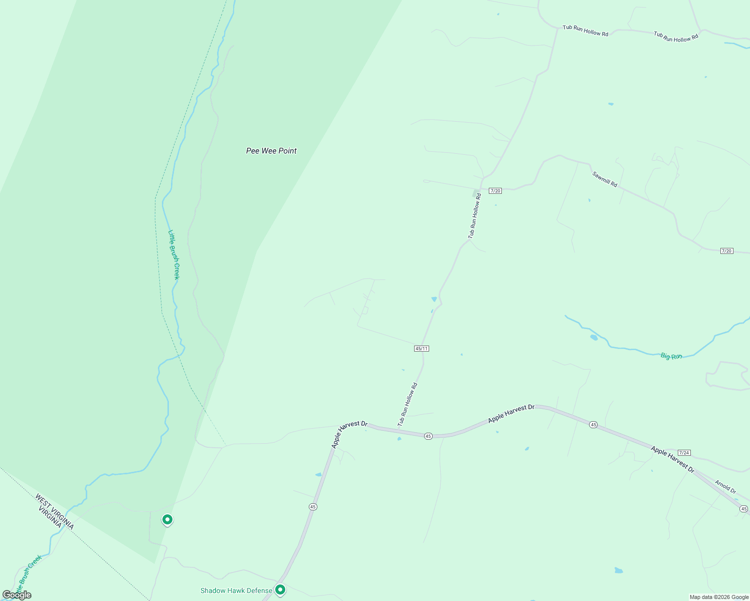 map of restaurants, bars, coffee shops, grocery stores, and more near 458 Peewee Lane in Hedgesville