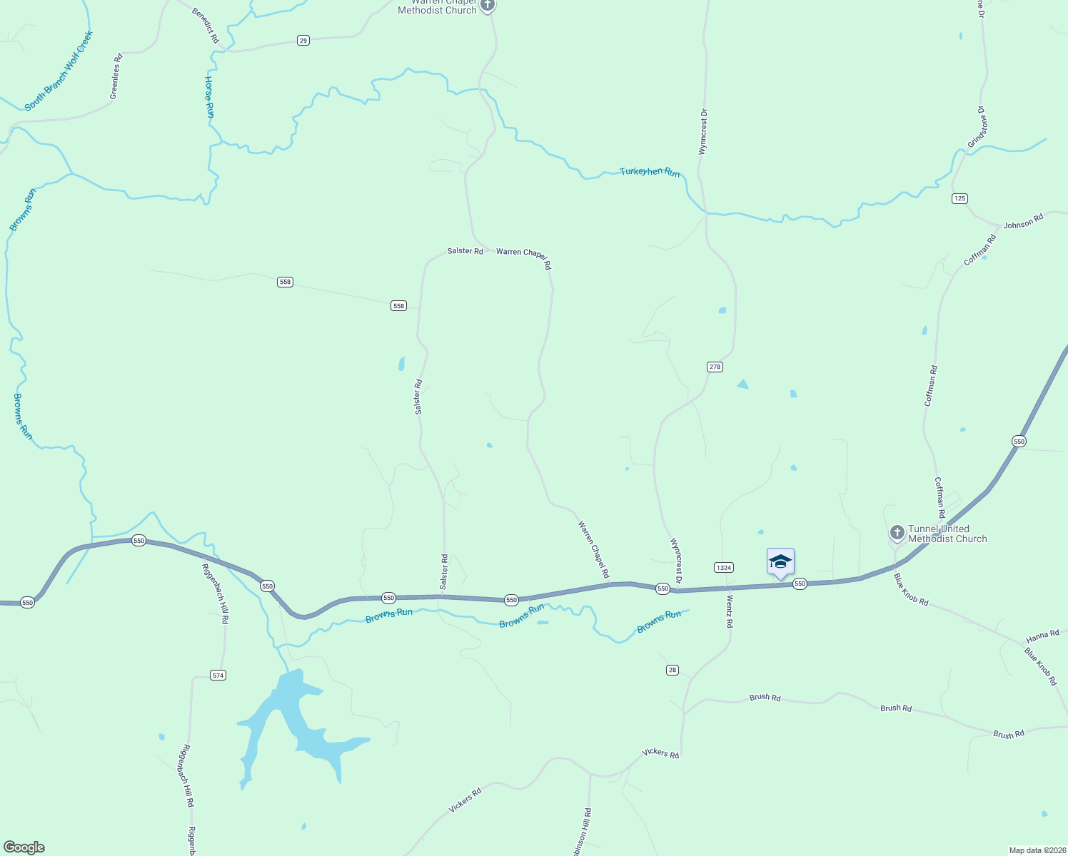 map of restaurants, bars, coffee shops, grocery stores, and more near 594 Warren Chapel Road in Fleming