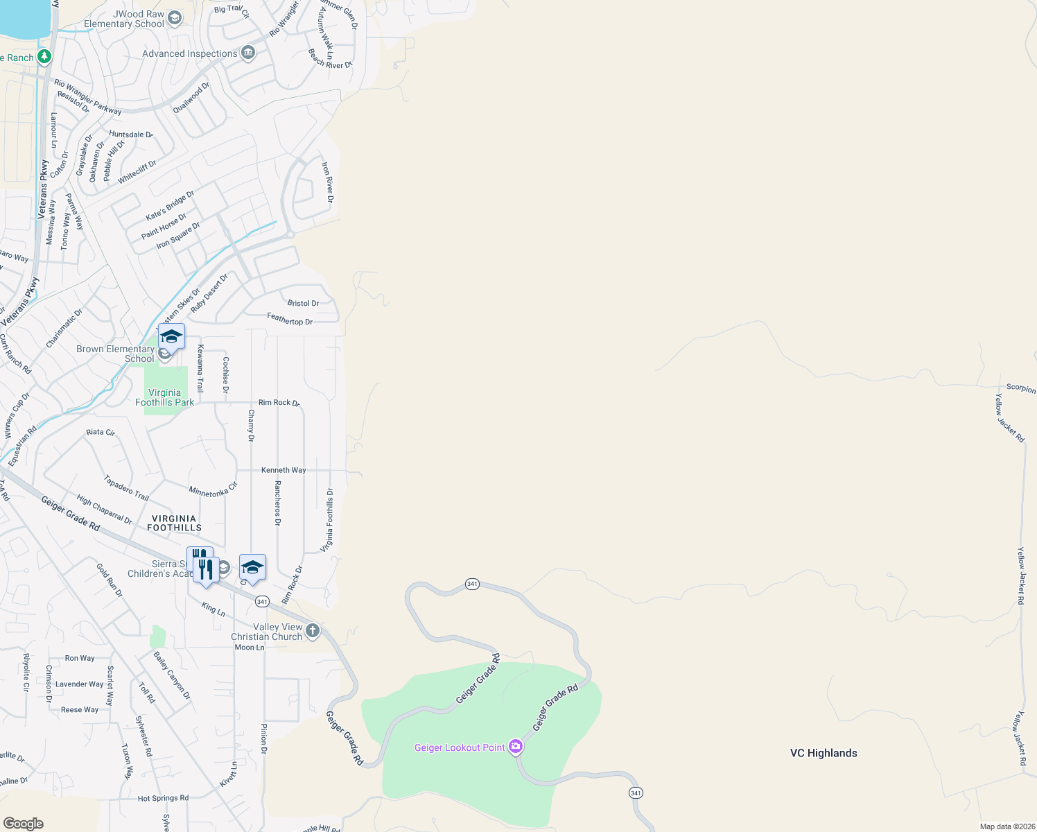map of restaurants, bars, coffee shops, grocery stores, and more near in Reno