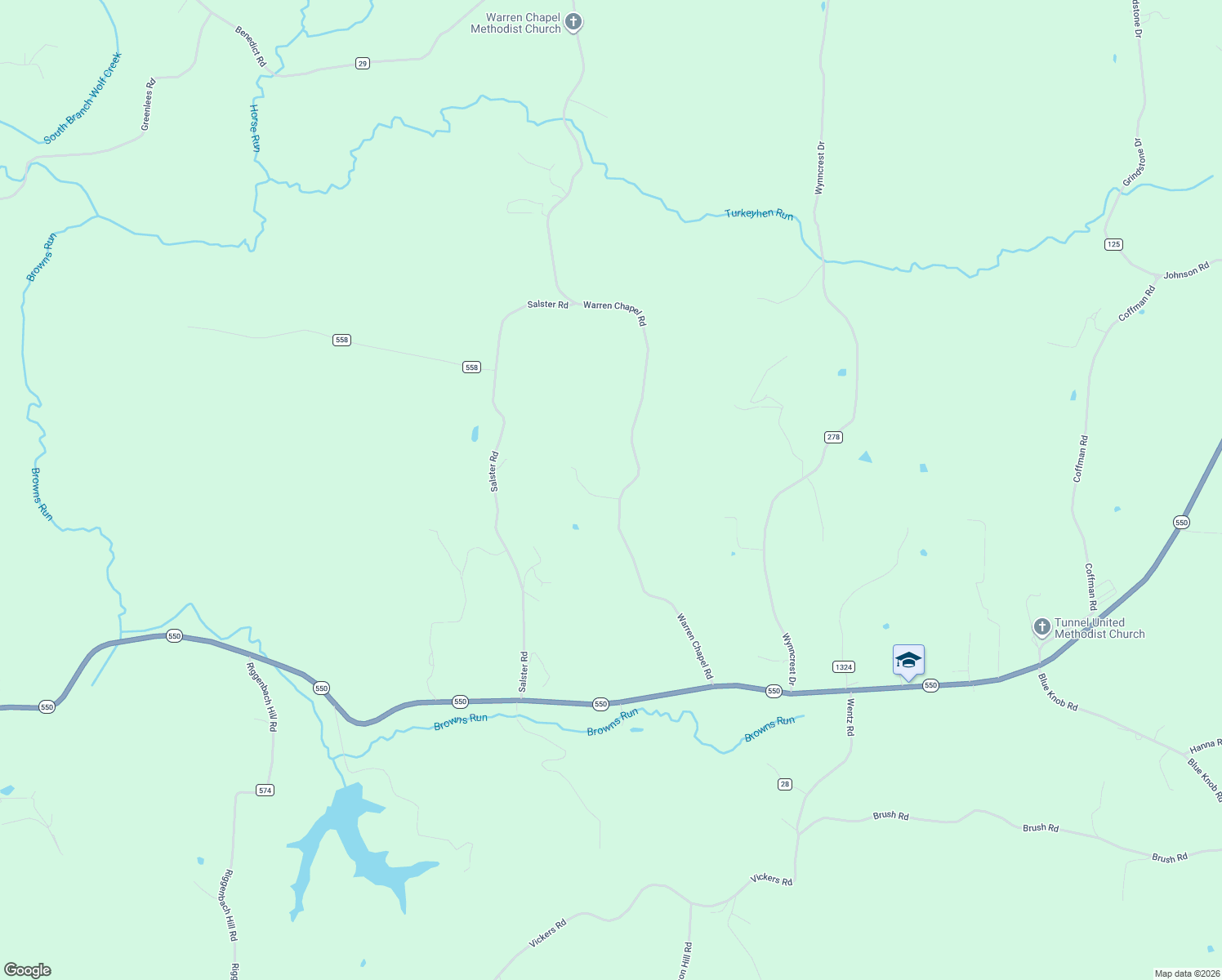 map of restaurants, bars, coffee shops, grocery stores, and more near 594 Warren Chapel Road in Fleming