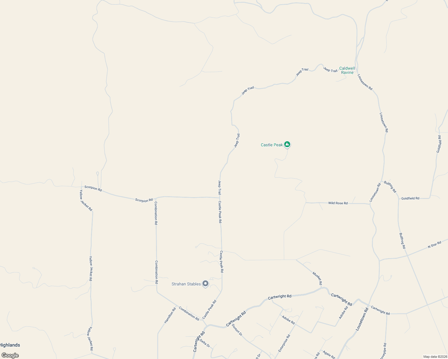 map of restaurants, bars, coffee shops, grocery stores, and more near 2130 Castle Peak Road in Reno