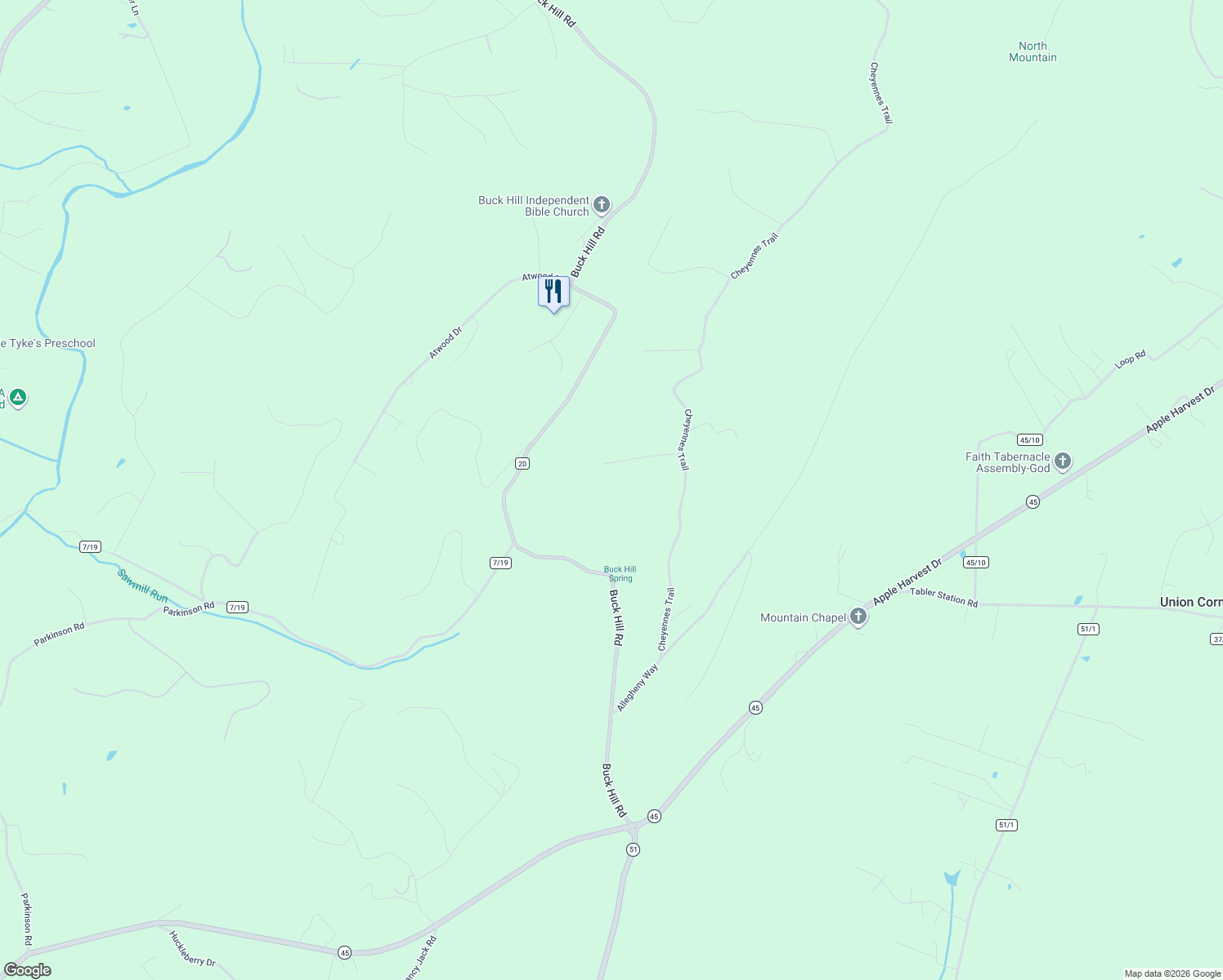 map of restaurants, bars, coffee shops, grocery stores, and more near 191 Apprentice Way in Gerrardstown