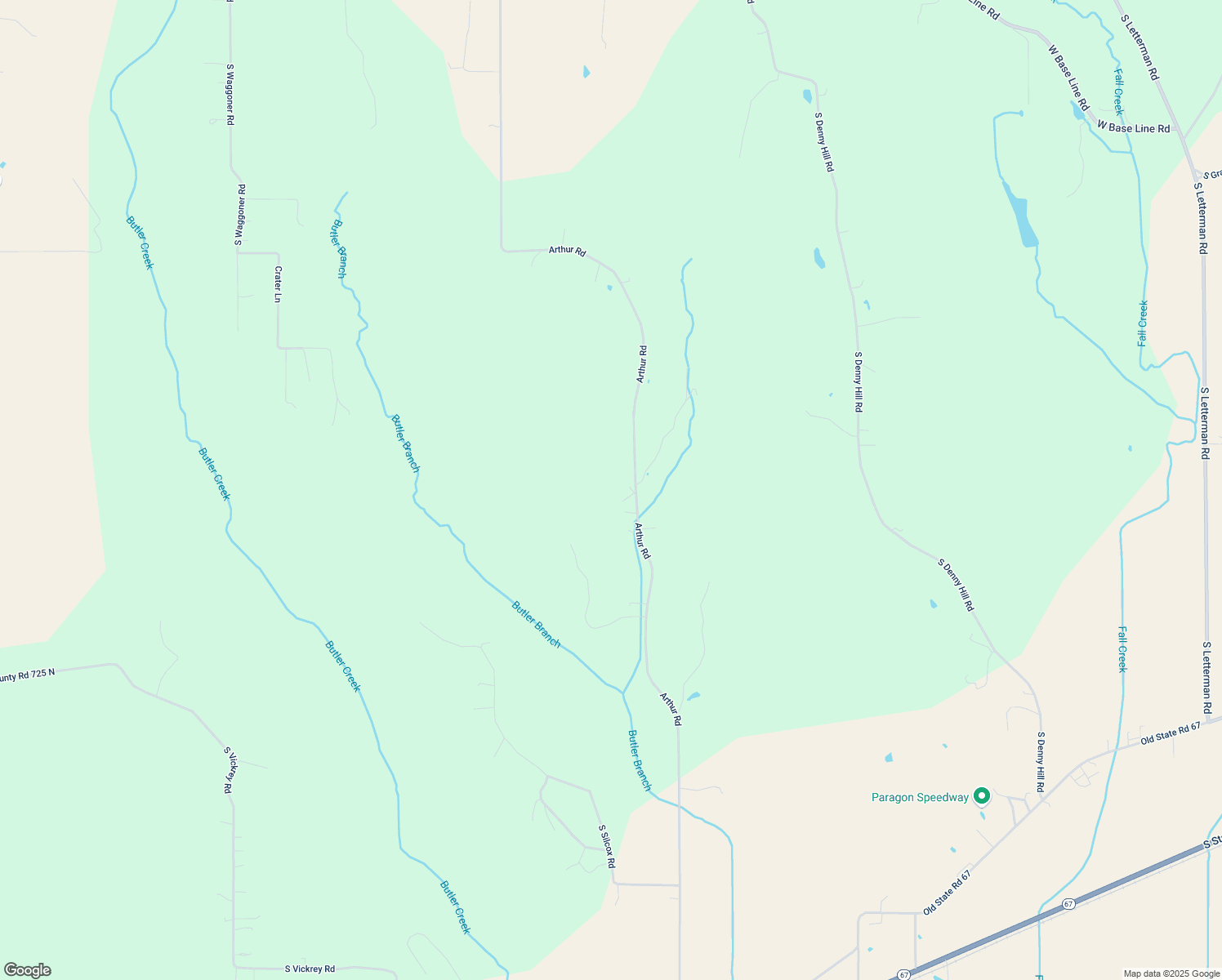 map of restaurants, bars, coffee shops, grocery stores, and more near 1786 Arthur Road in Paragon