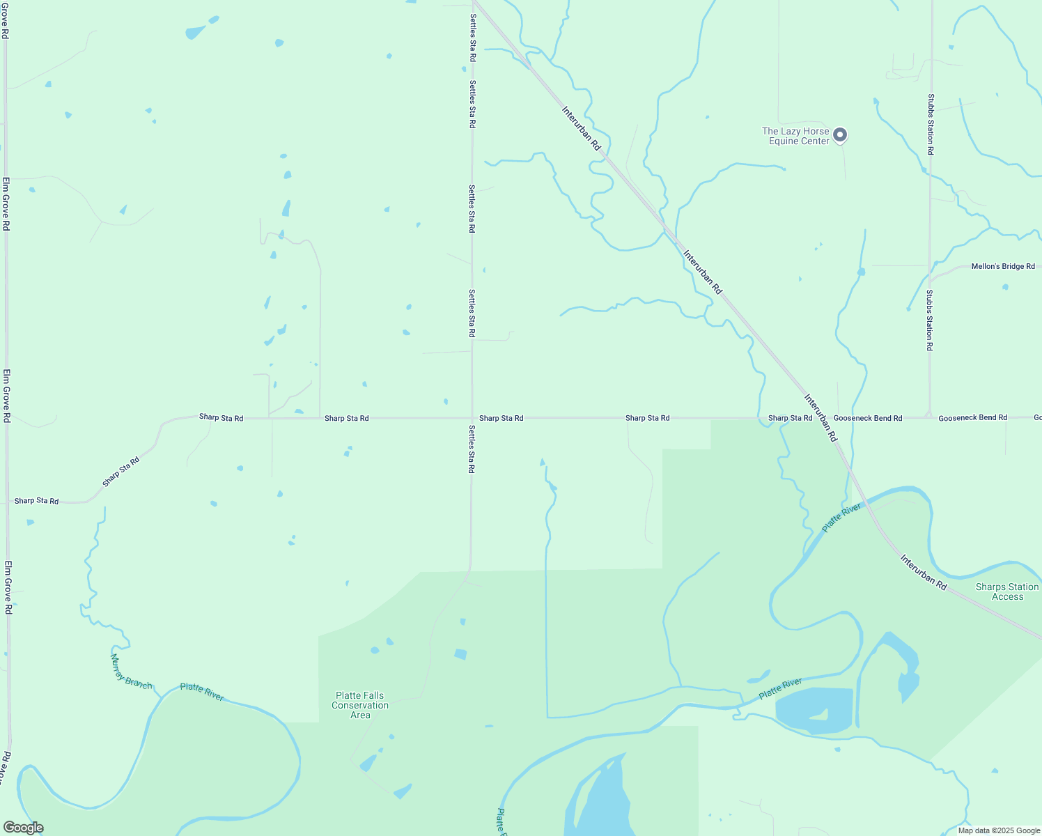 map of restaurants, bars, coffee shops, grocery stores, and more near 14505 Sharp's Station Road in Platte City