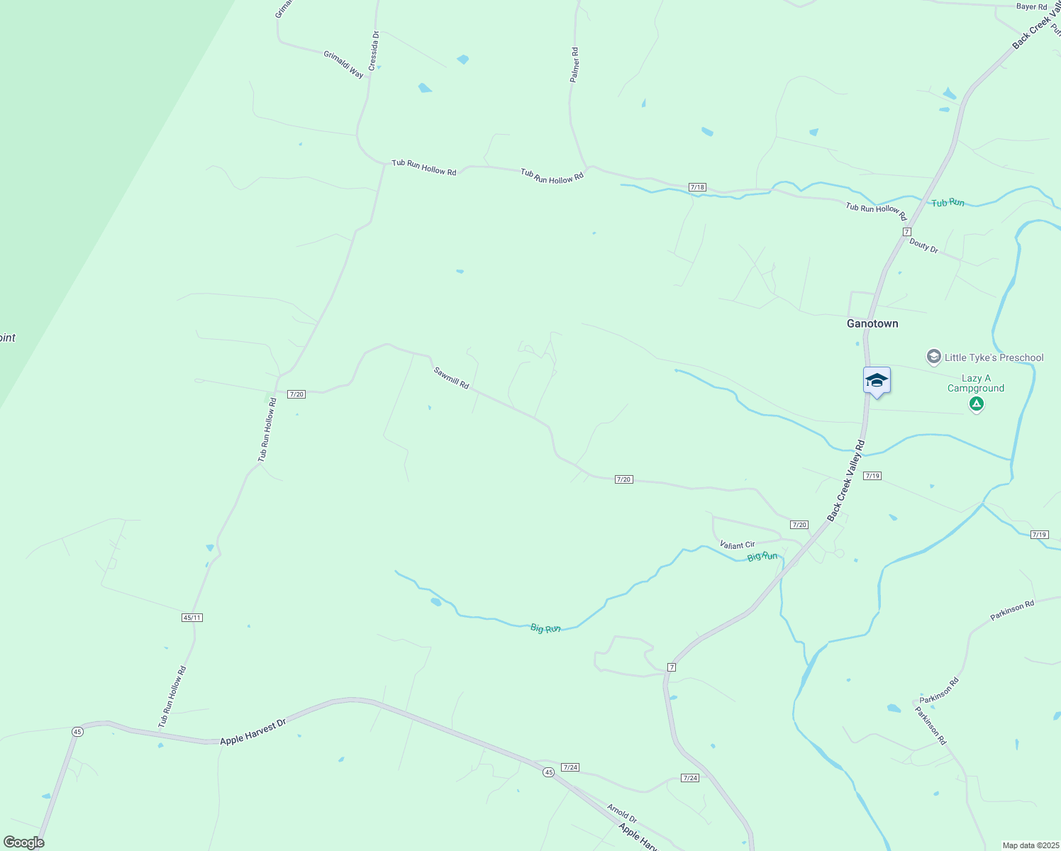 map of restaurants, bars, coffee shops, grocery stores, and more near 974 Sawmill Road in Hedgesville